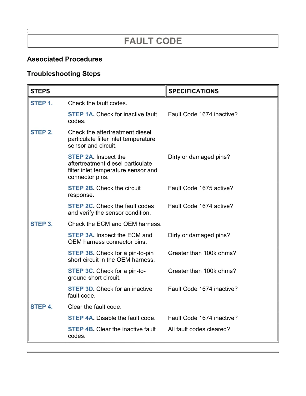 Cummins 1674 troubleshooting manual — Fault Code 1674 — PDF, 12 - page 3 is available after signing in