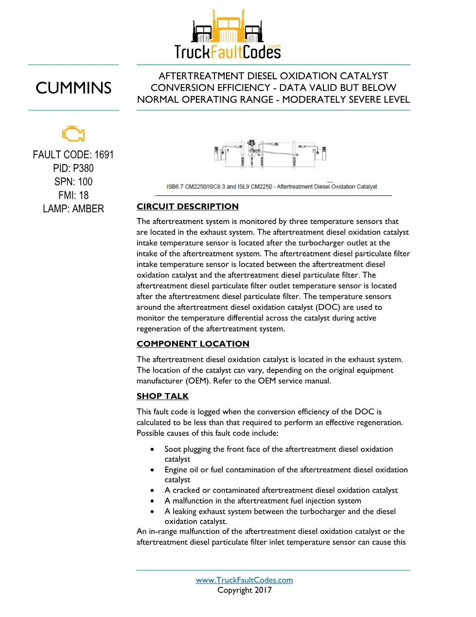 Cummins 1691 bcl Fault Guide ? PDF, 5 pages – Official – Workshop - preview page 1 of 3