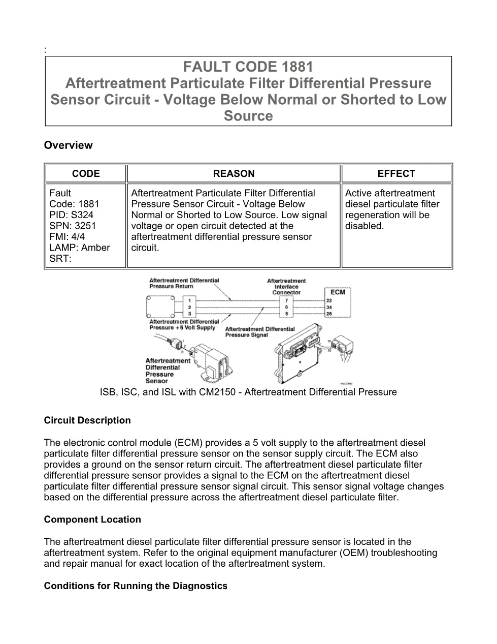 Cummins 1881 troubleshooting manual — Fault Code 1881 — PDF, 16 - preview page 1 of 3