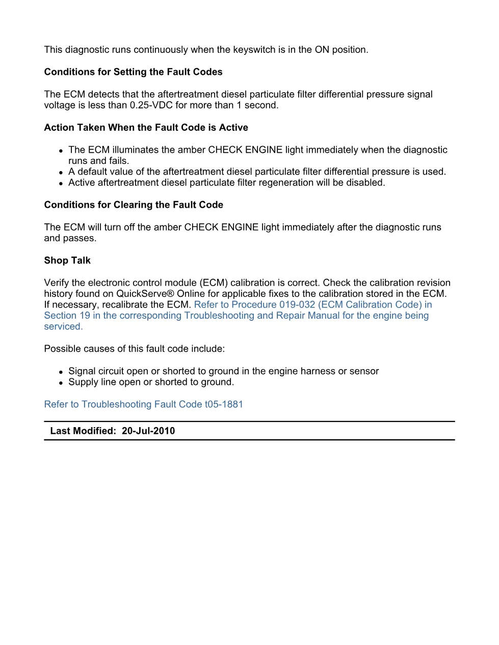 Cummins 1881 troubleshooting manual — Fault Code 1881 — PDF, 16 - preview page 2 of 3