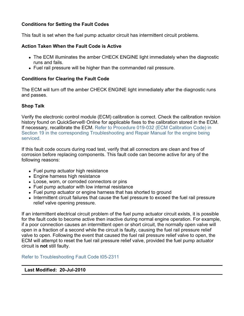 Cummins 2311 fault code troubleshooting manual — Code 2311.pdf - preview page 2 of 3
