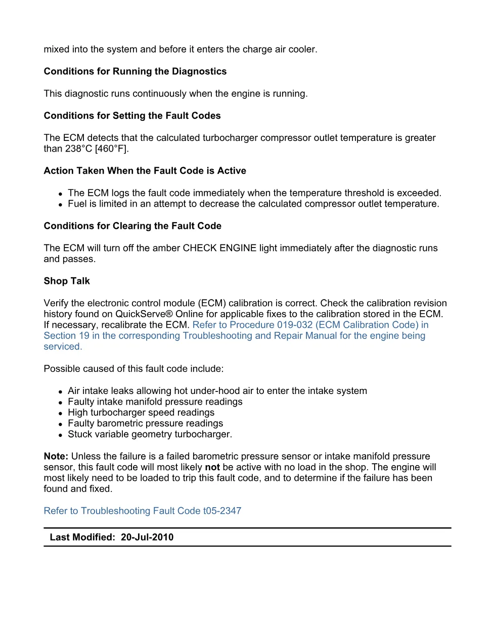 Cummins 2347 fault troubleshooting document — Code 2347.pdf - preview page 2 of 3