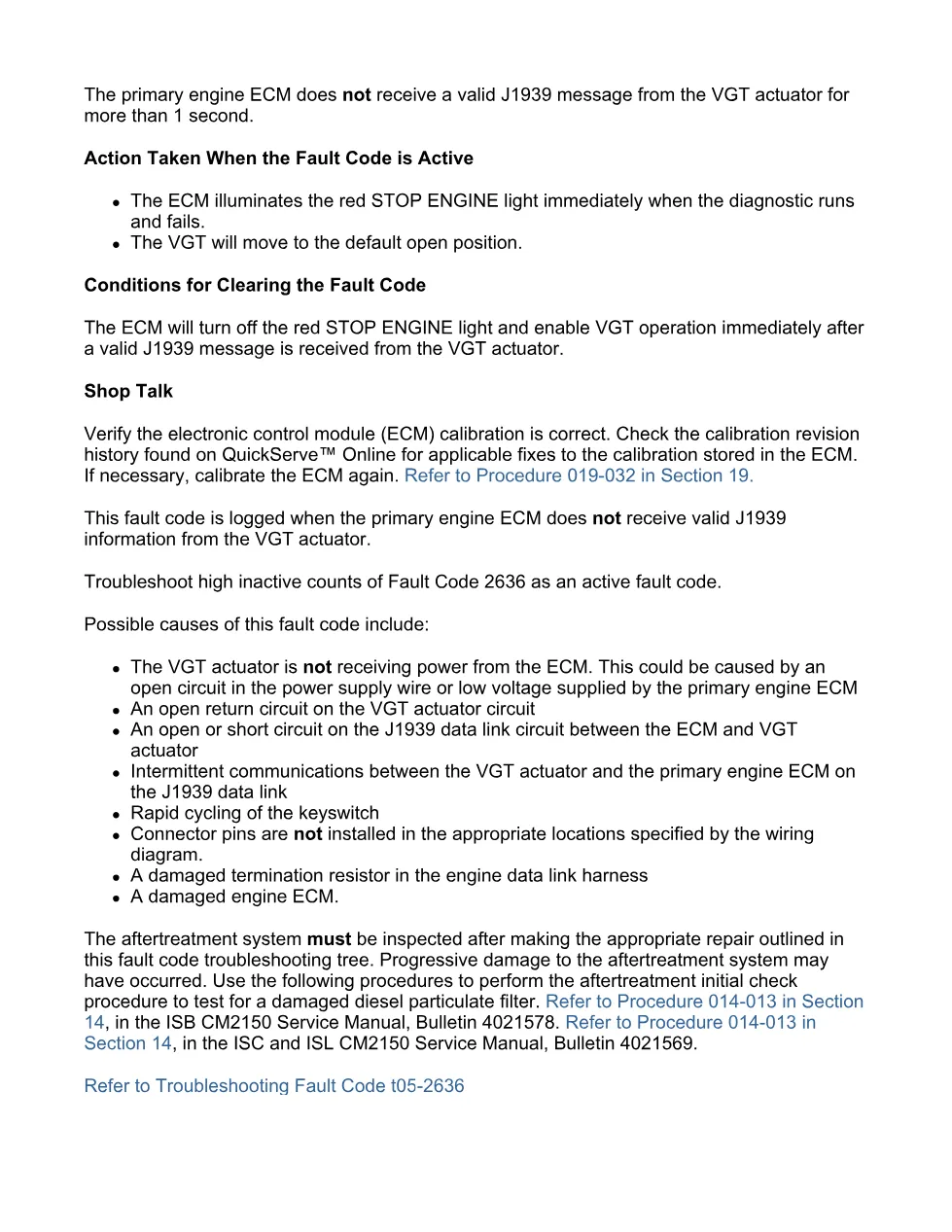 Cummins 2636 troubleshooting — Fault Code PDF, 21 pages – Service - preview page 2 of 3