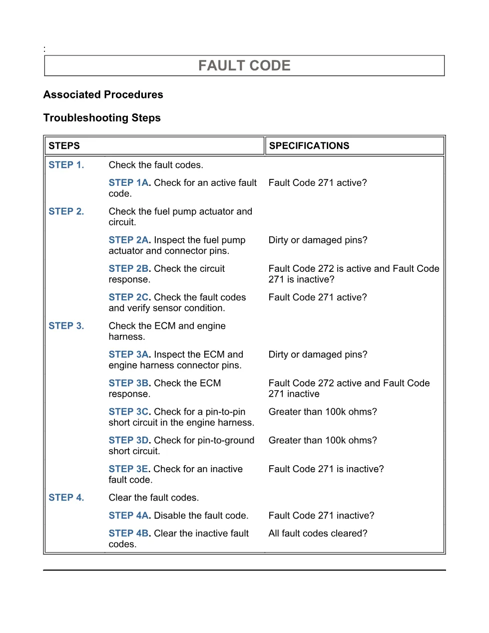 Cummins 271 fault code troubleshooting manual — Code 271 — PDF, - page 3 is available after signing in