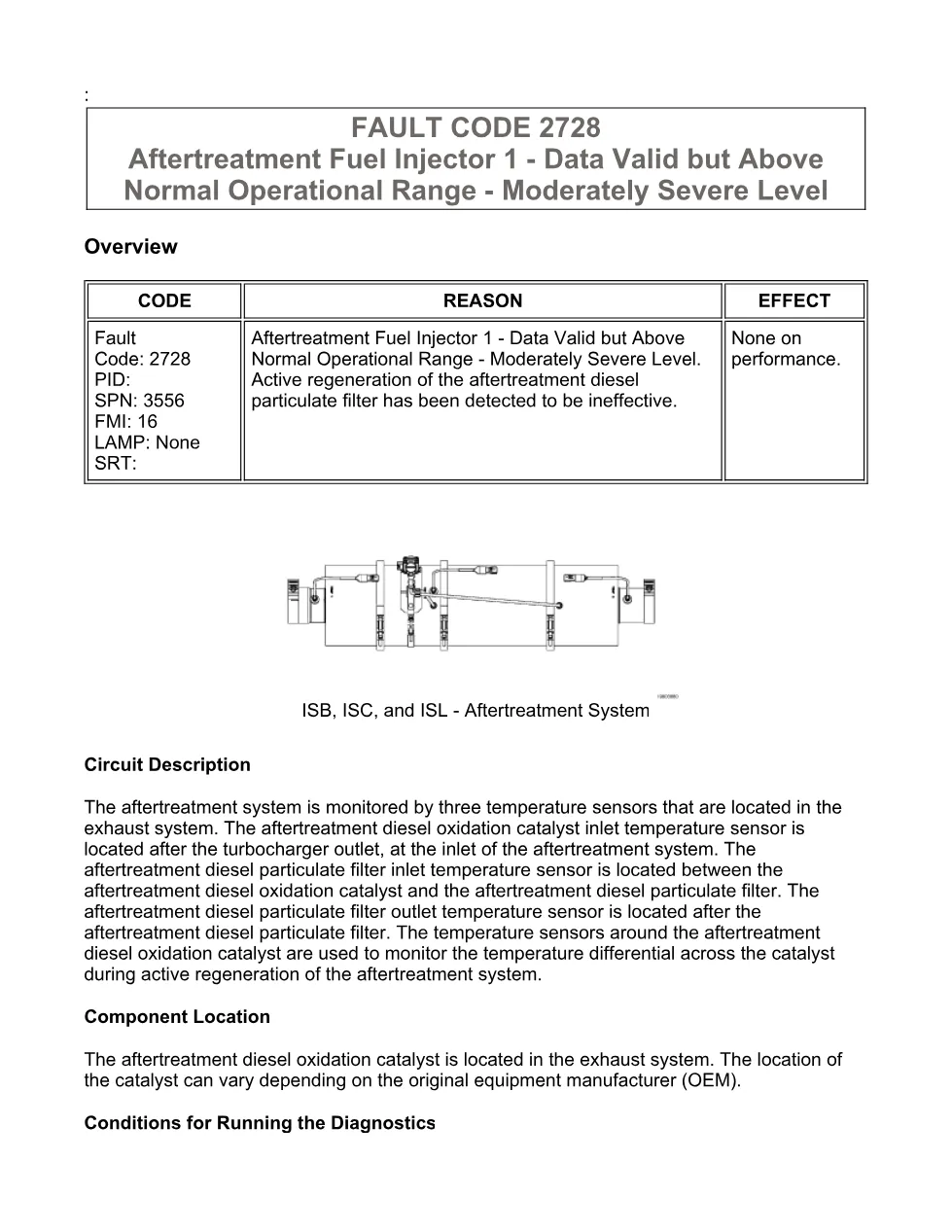 Cummins 2728 troubleshooting manual — Fault Code 2728 — PDF, 7 - preview page 1 of 3