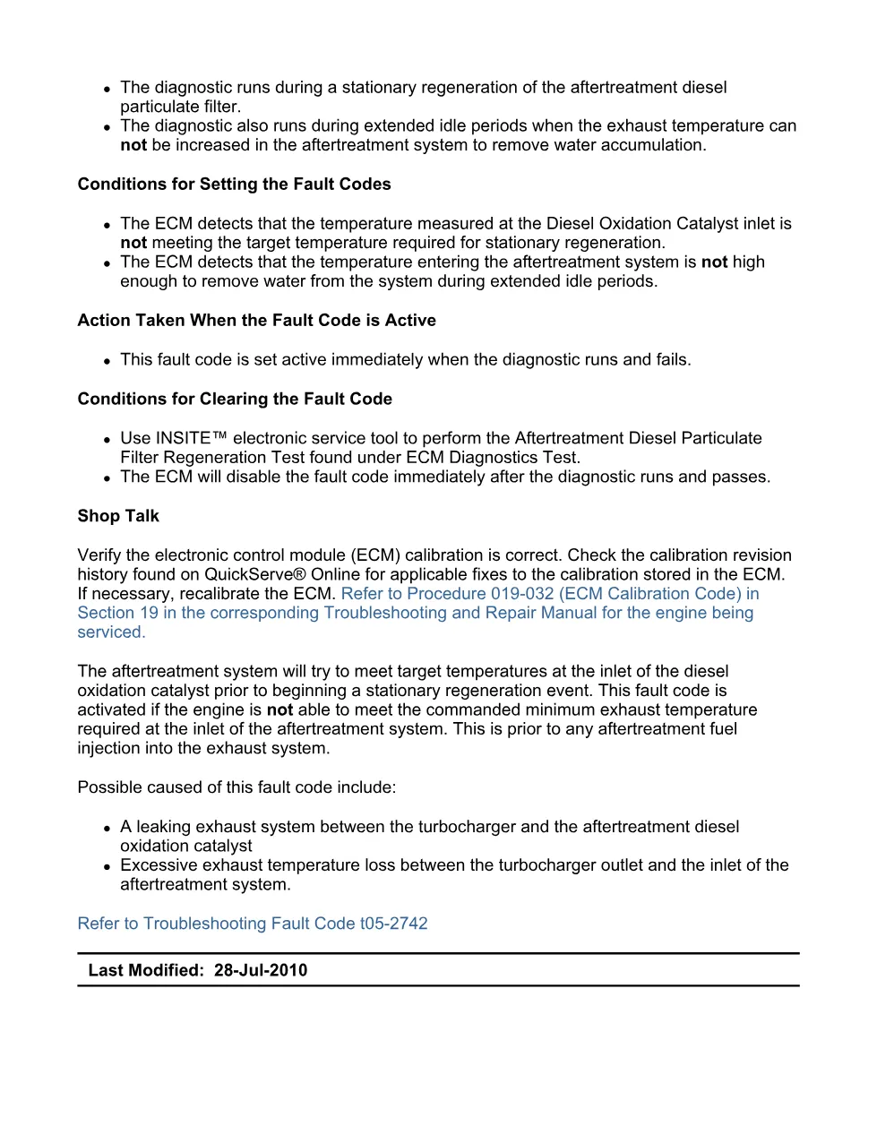 Cummins 2742 troubleshooting manual — Fault Code 2742 — PDF, 10 - preview page 2 of 3