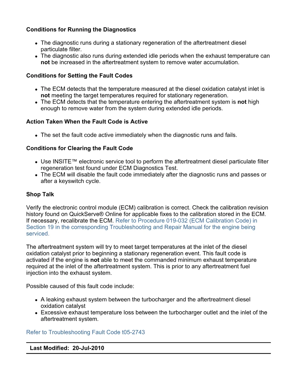Cummins 2743 fault code Troubleshooting Manual — ISB6.7 CM2150 - preview page 2 of 3