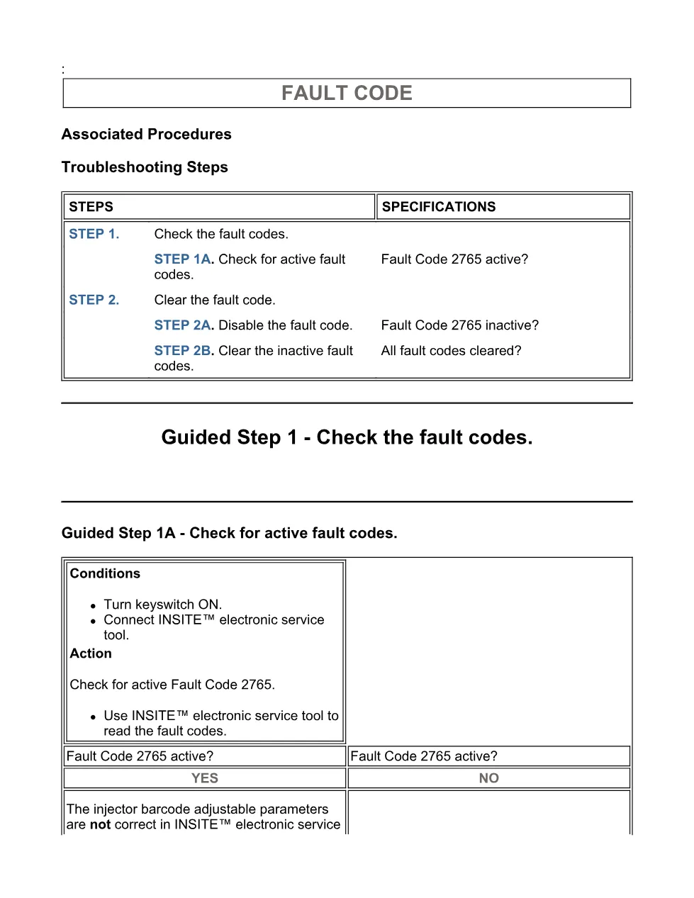 Cummins 2765 Fault Code Troubleshooting Manual — Code 2765 — PDF, - page 3 is available after signing in