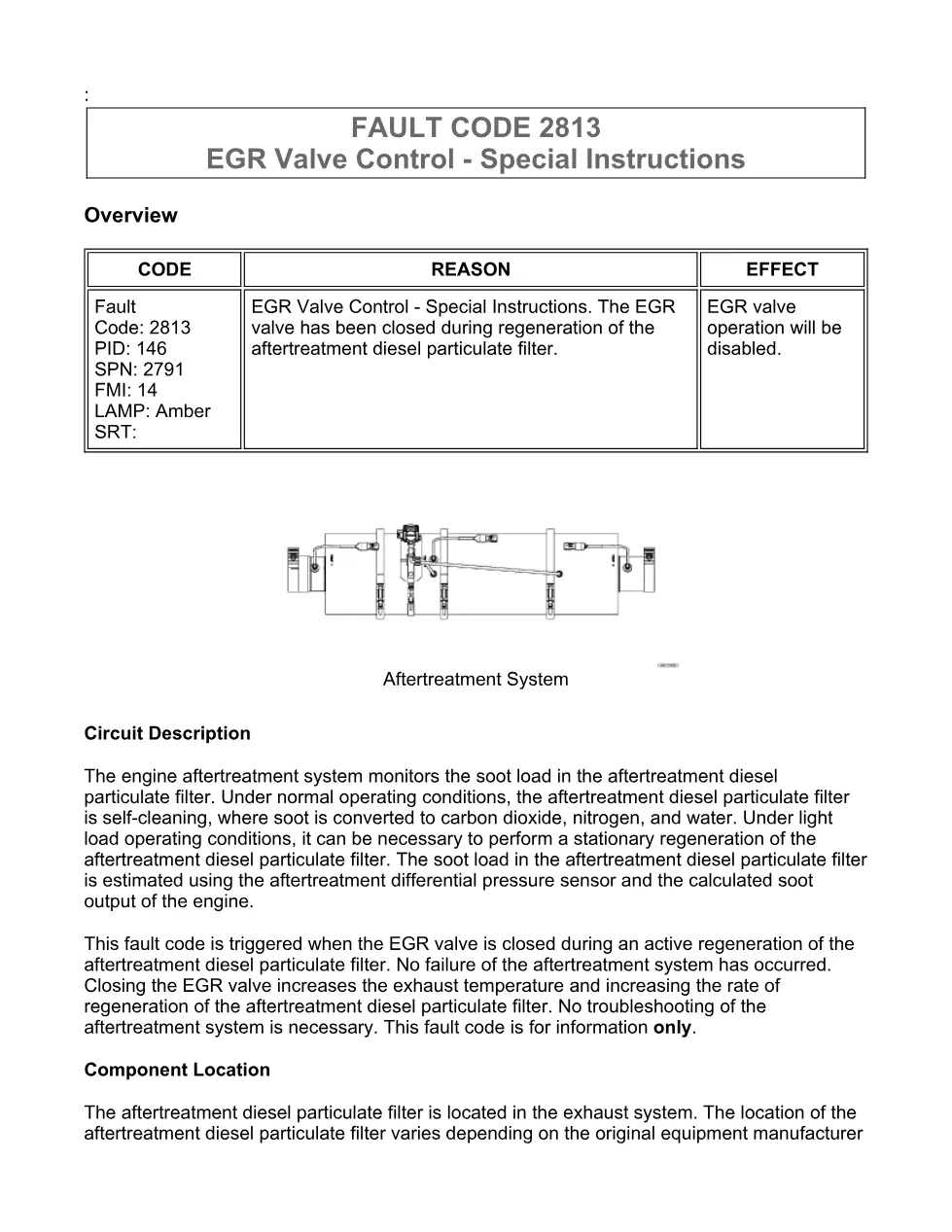 Cummins 2813 fault code — Troubleshooting PDF — Code 2813, 3 - preview page 1 of 3
