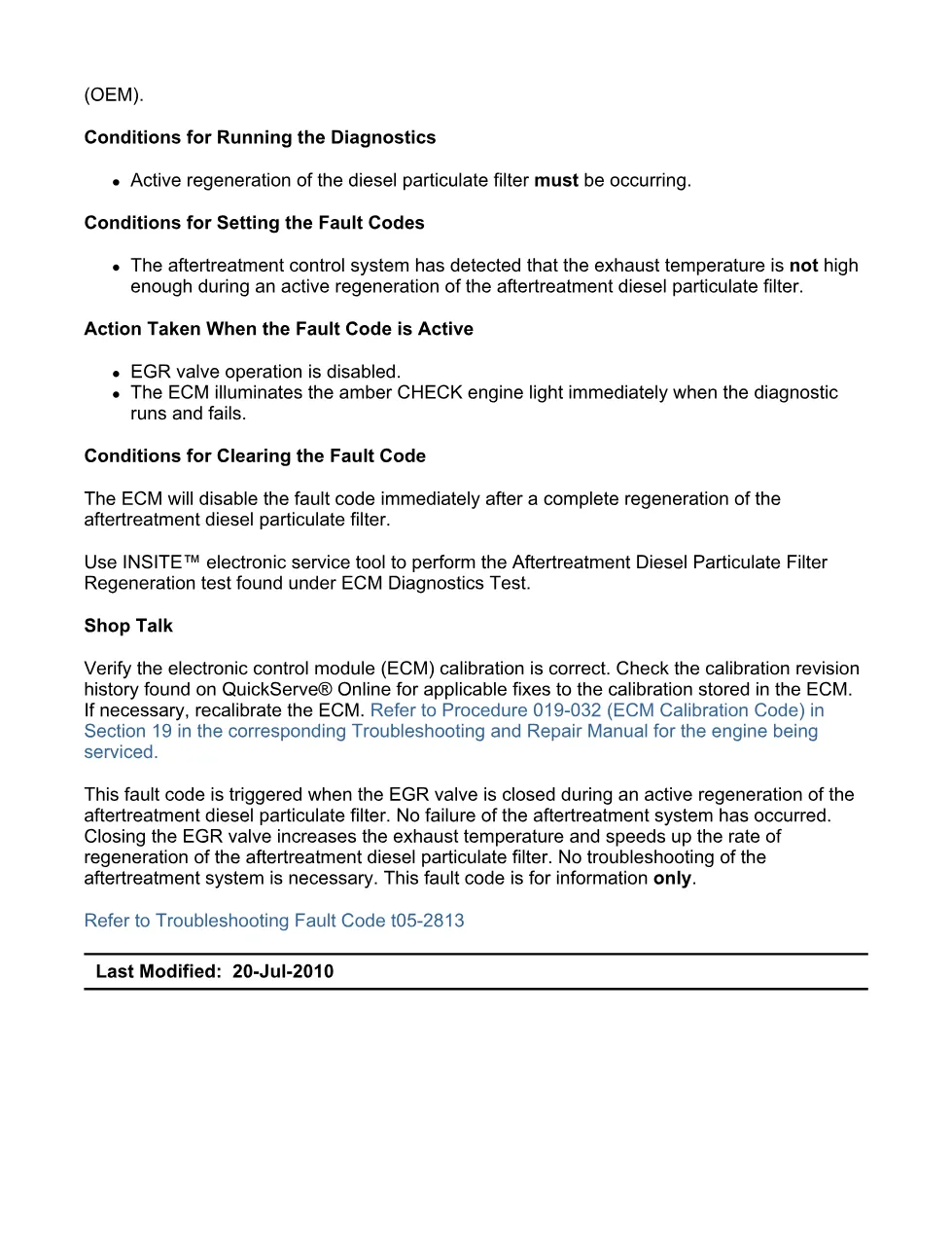 Cummins 2813 fault code — Troubleshooting PDF — Code 2813, 3 - preview page 2 of 3