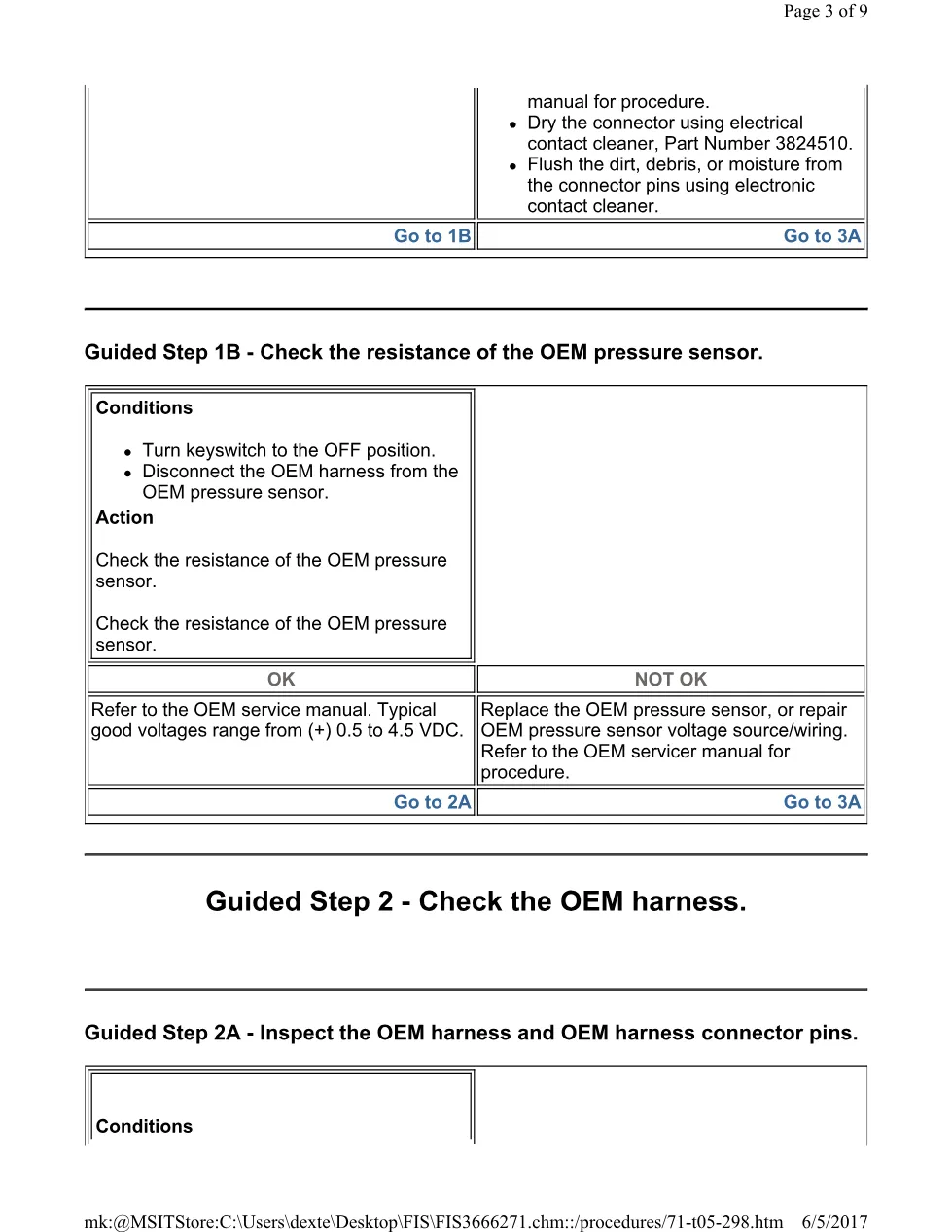Cummins 298 pressure test ? fault code 298 OEM pressure sensor - page 3 is available after signing in