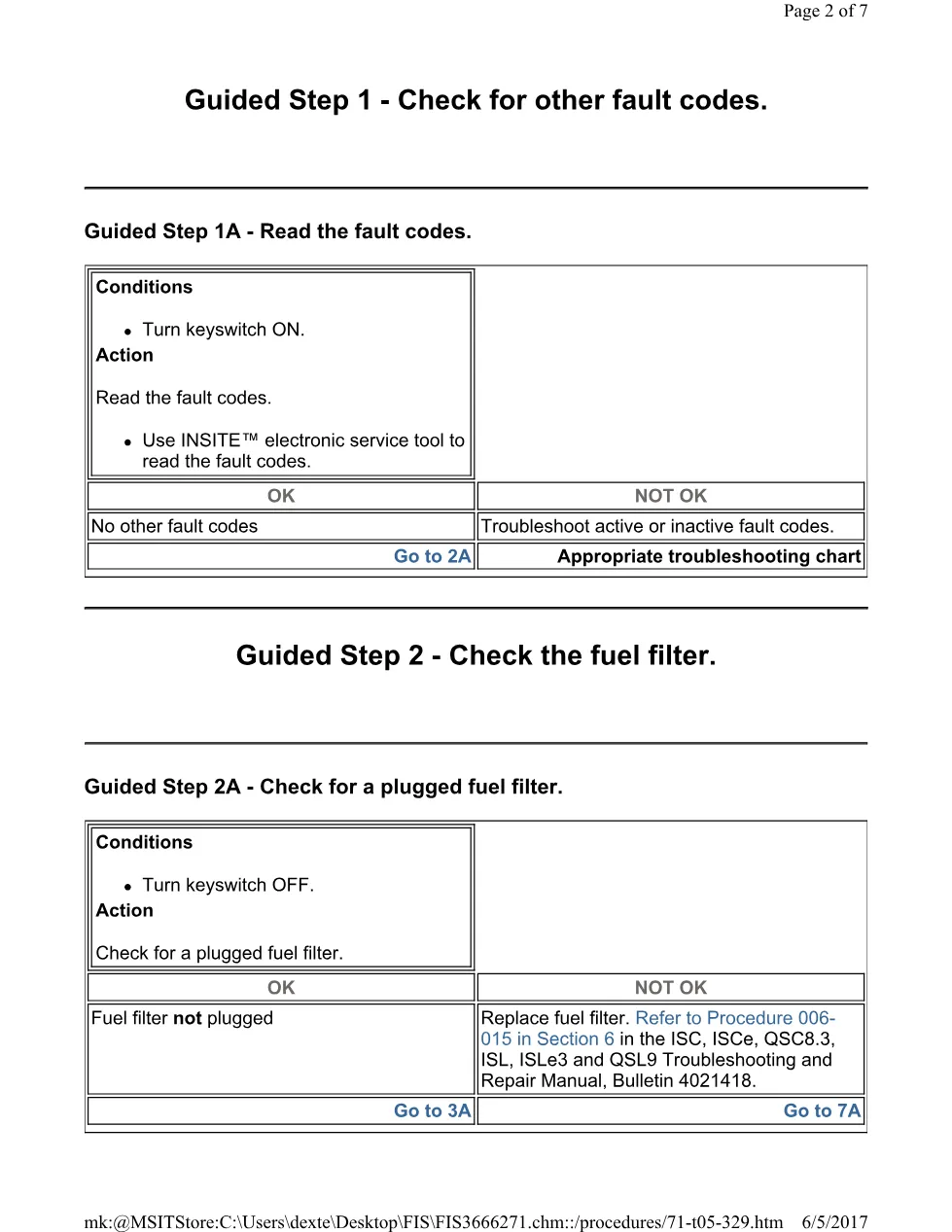 Cummins 329 pump test ? fault code 329 fuel injection pump - preview page 2 of 3