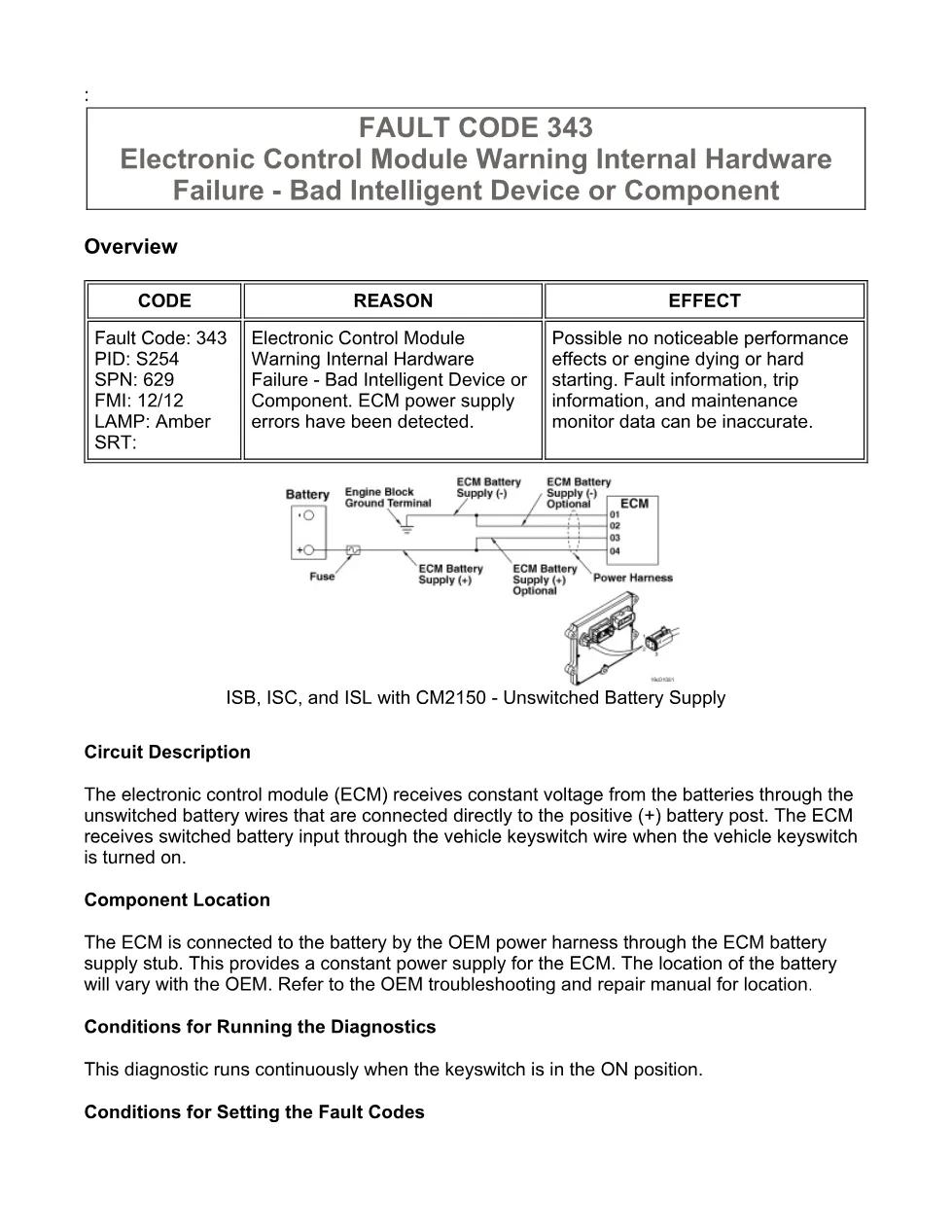 Cummins 343 troubleshooting manual — Code 343.pdf — PDF, 15 pages - preview page 1 of 3