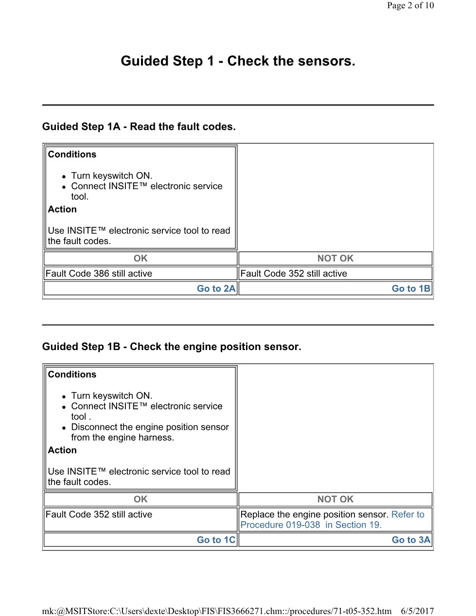 Cummins 352 sensor supply ? fault code 352 or 386 sensor supply - preview page 2 of 3