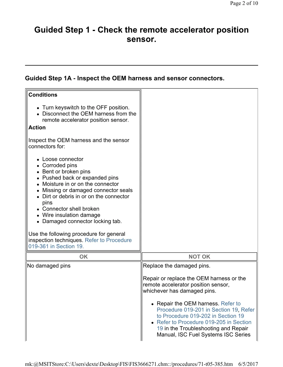 Cummins 385 accelerator test ? fault code 385 or 444 remote - preview page 2 of 3
