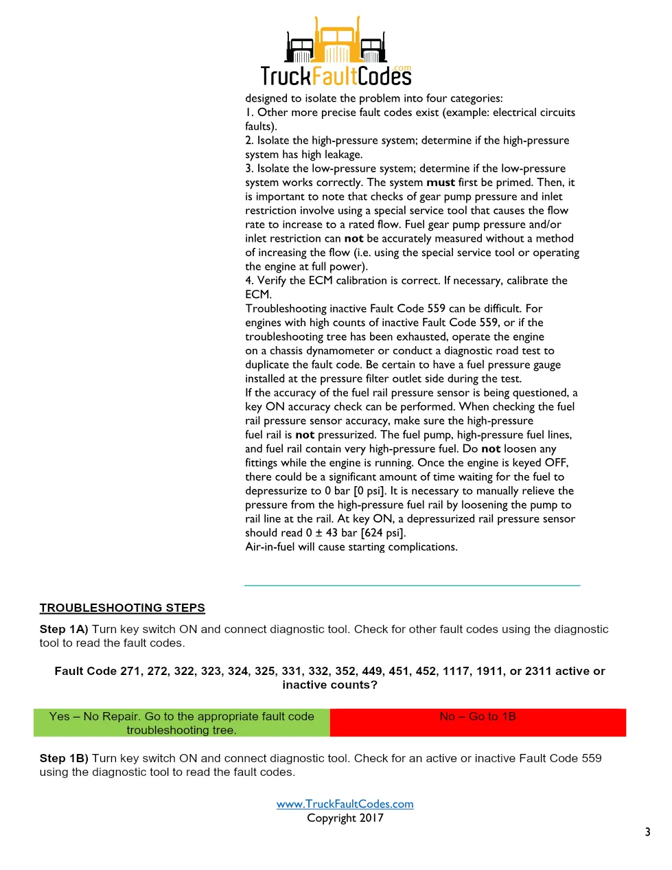 Cummins 559 clx Fault Guide ? PDF, 10 pages – Official – Workshop - page 3 is available after signing in