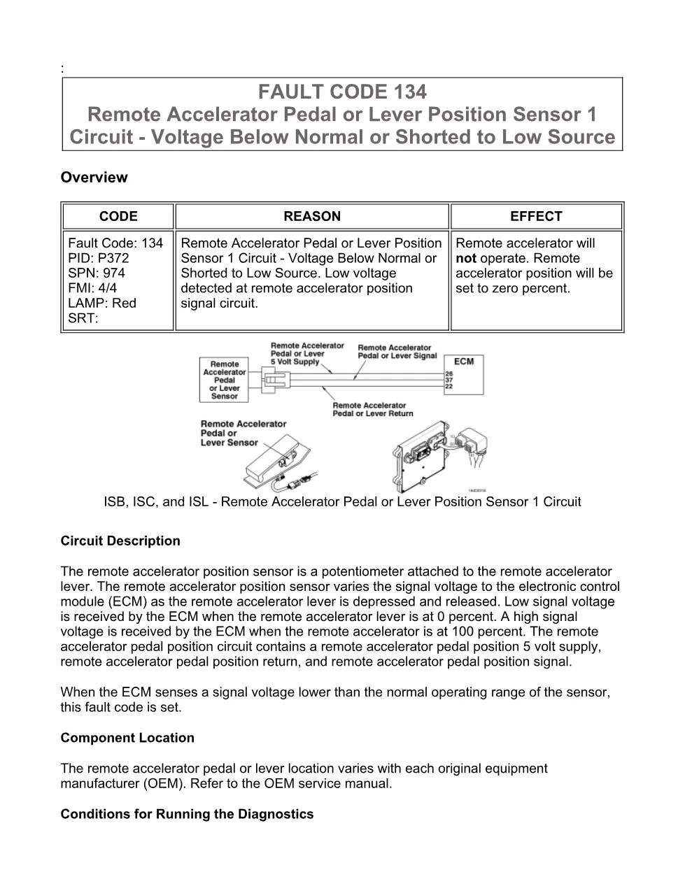 Cummins accelerator fault diagnostic — Fault Code 134 — PDF, 4 - page 3 is available after signing in