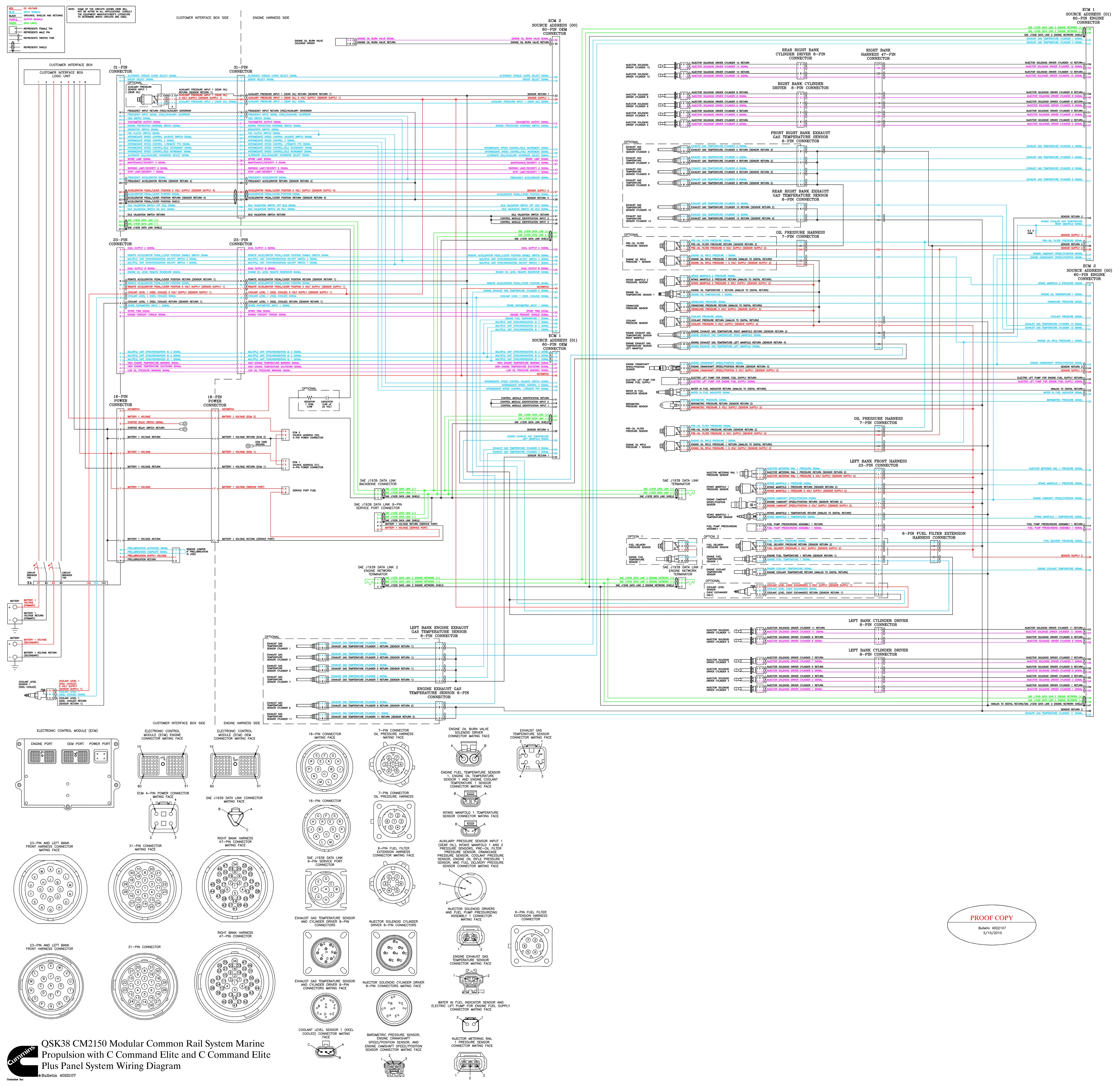 Cummins CM2150 QSK38 INDUSTRIAL wiring document – 4022107 – PDF, - page 1 is available after signing in