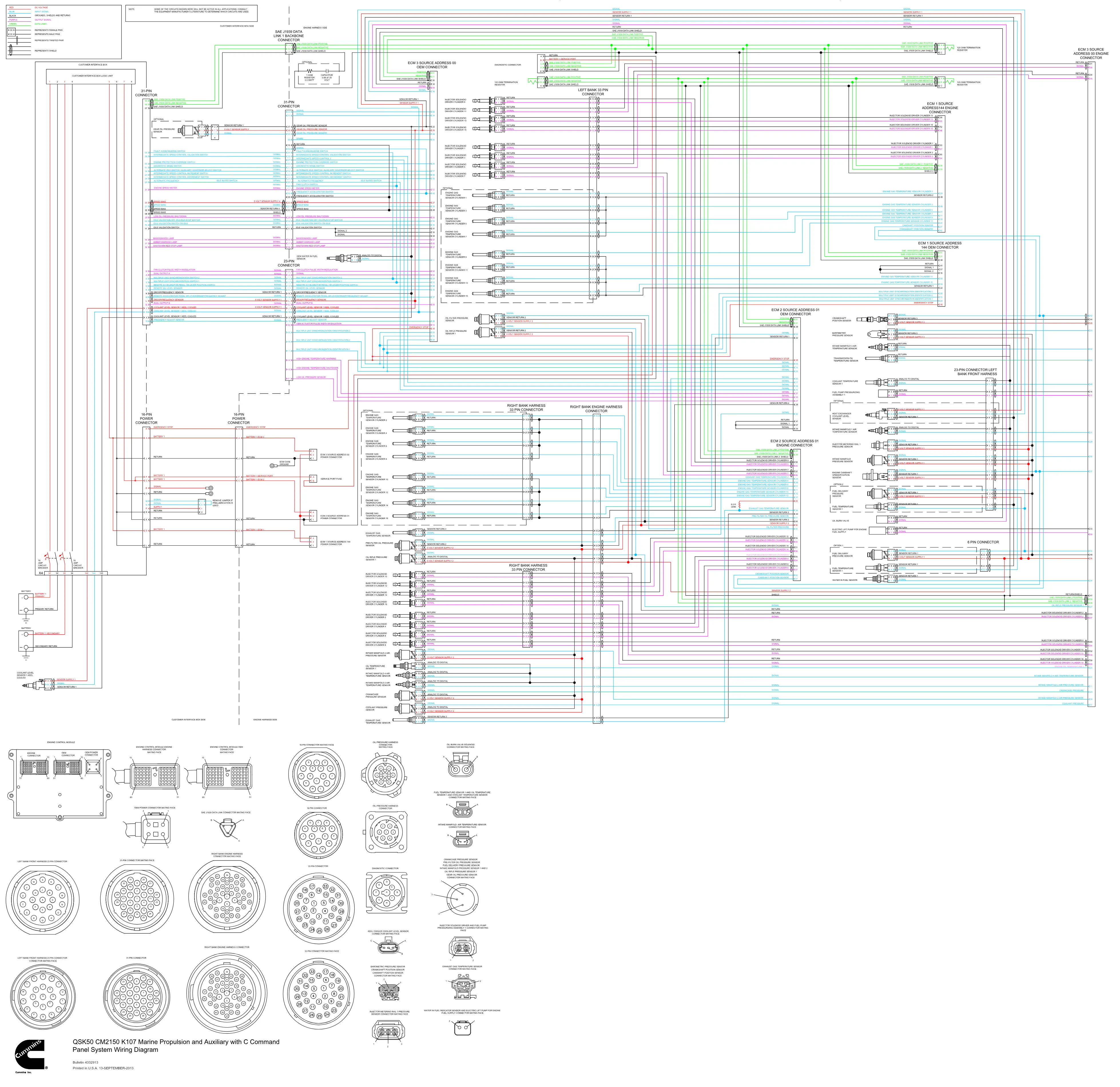 Cummins CM2150 QSK50 COMMAND wiring document – 4332913 – PDF, 1 - page 1 is available after signing in