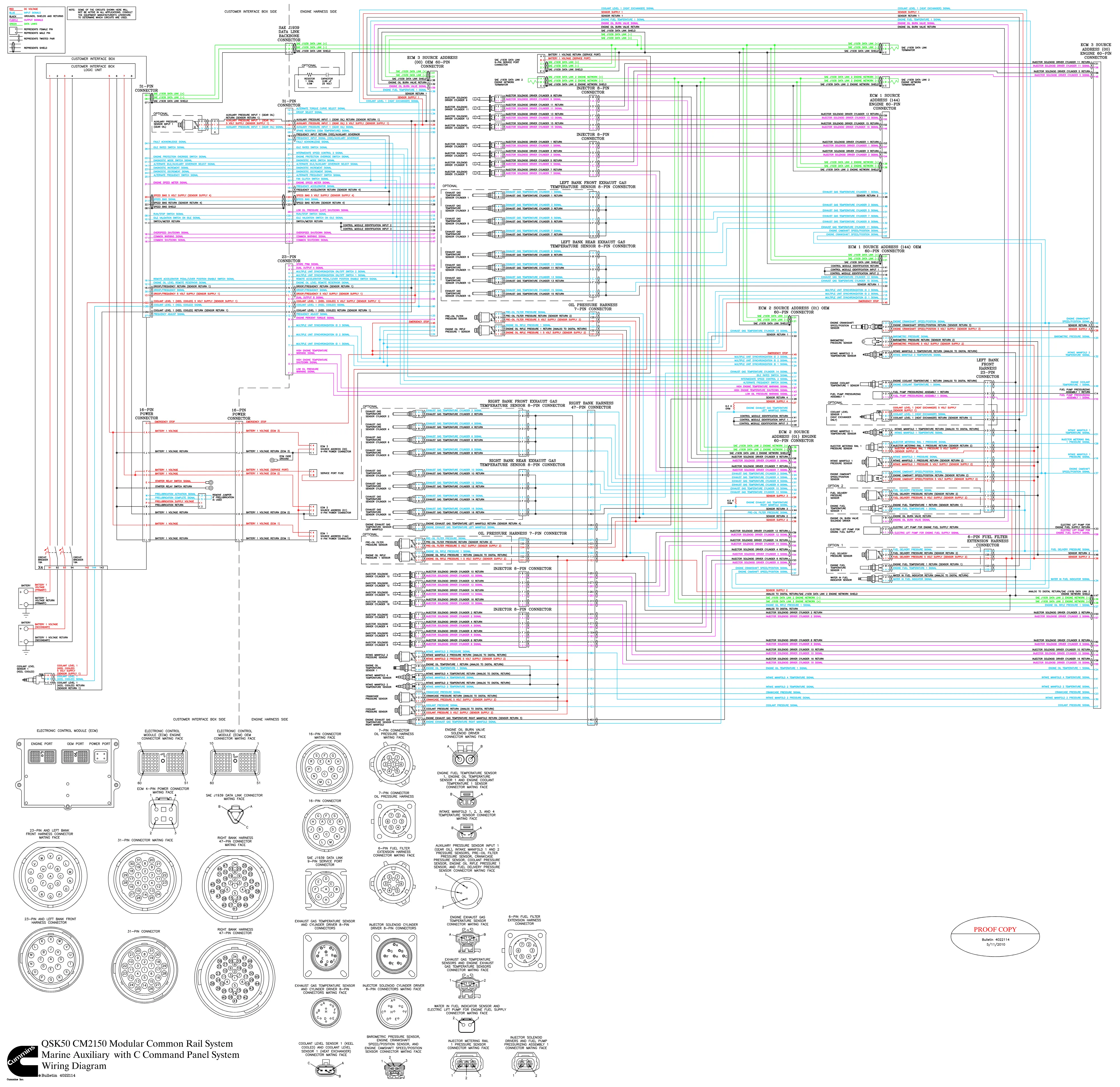 Cummins CM2150 QSK50 MARINE wiring document – 4022114 – PDF, 1 - page 1 is available after signing in