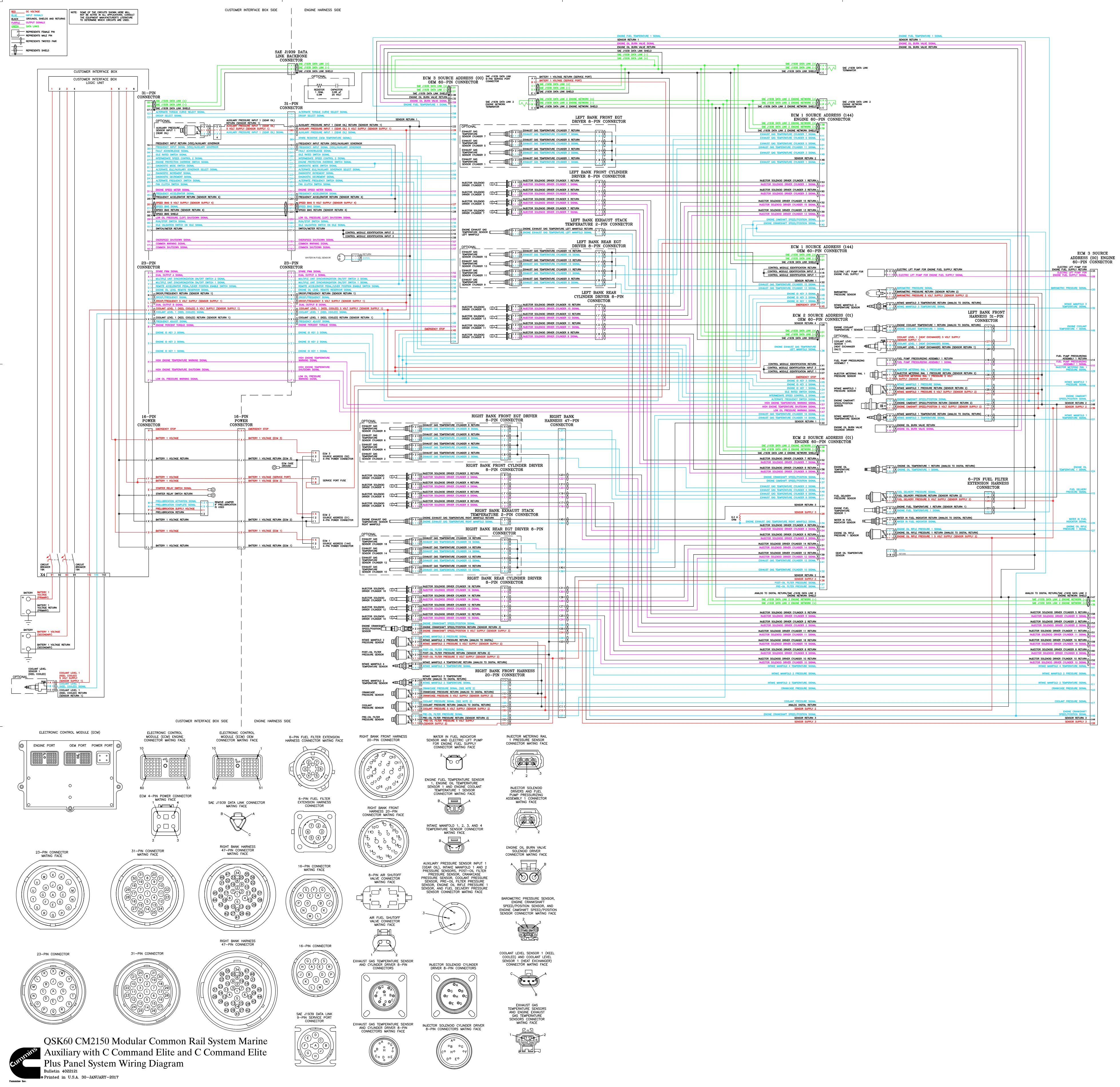 Cummins CM2150 QSK60 COMMAND wiring document – 4022121 – PDF, 1 - page 1 is available after signing in