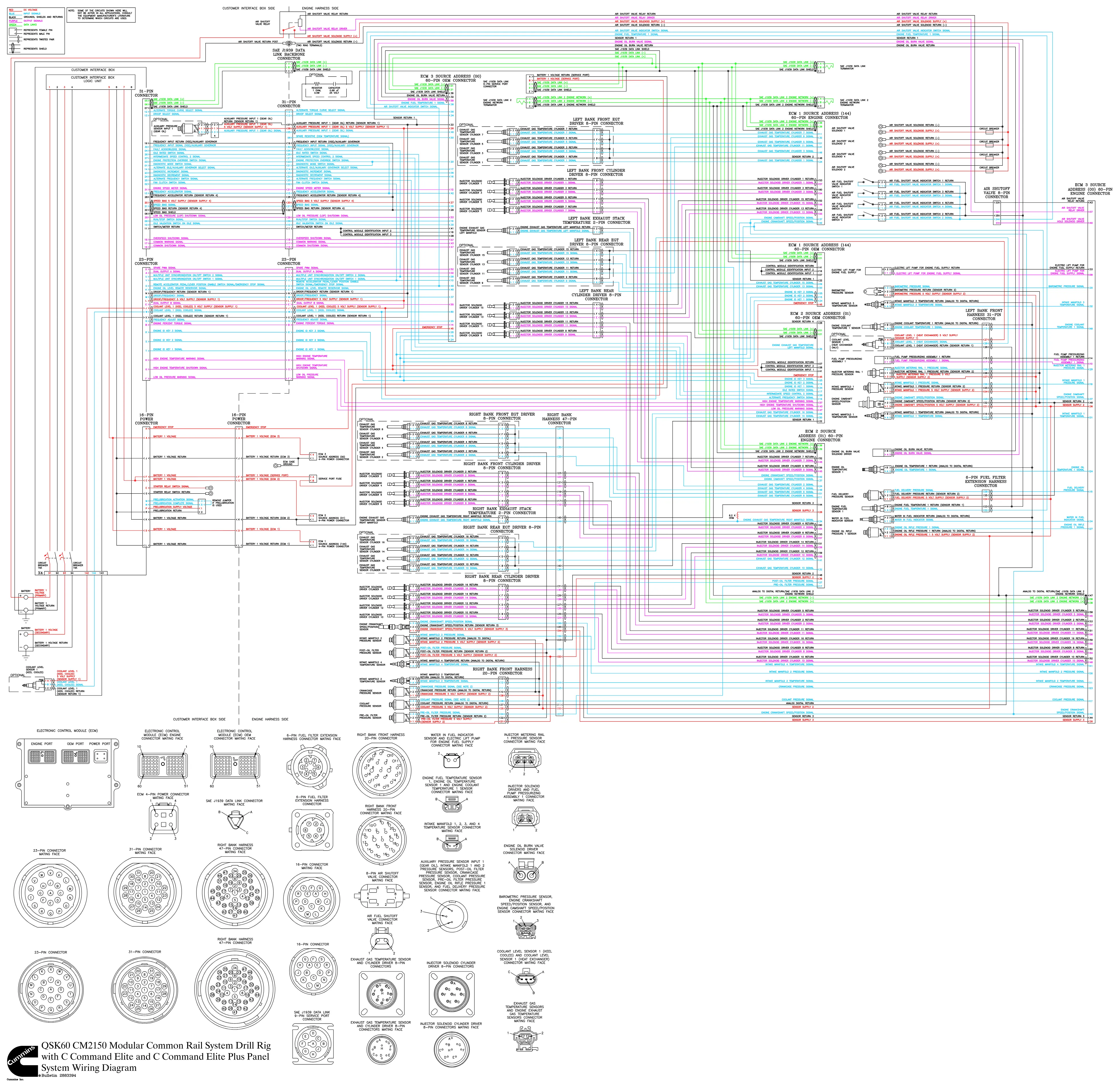 Cummins CM2150 QSK60 MARINE wiring document – 2883394 – PDF, 1 - page 1 is available after signing in