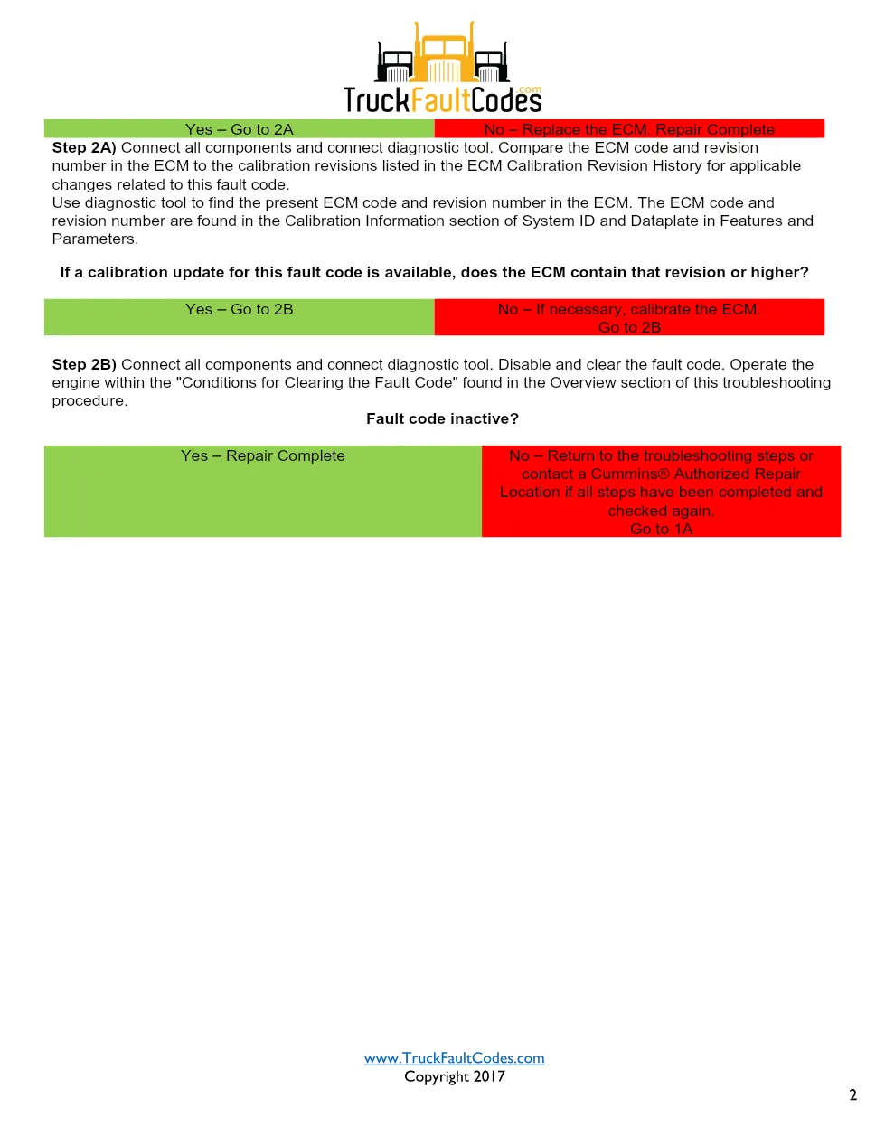 Cummins CM2250 111 DTCs Workshop Reference Code 111 – 2 pages - page 2 is available after signing in