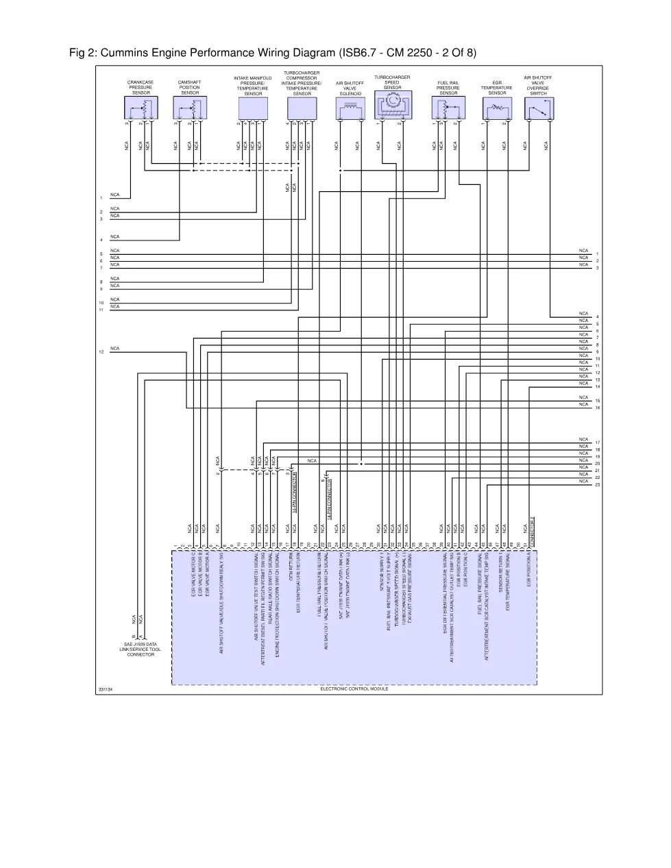 Cummins CM2250 wiring diagrams — ISB6.7 Engine Performance Wiring - page 2 is available after signing in