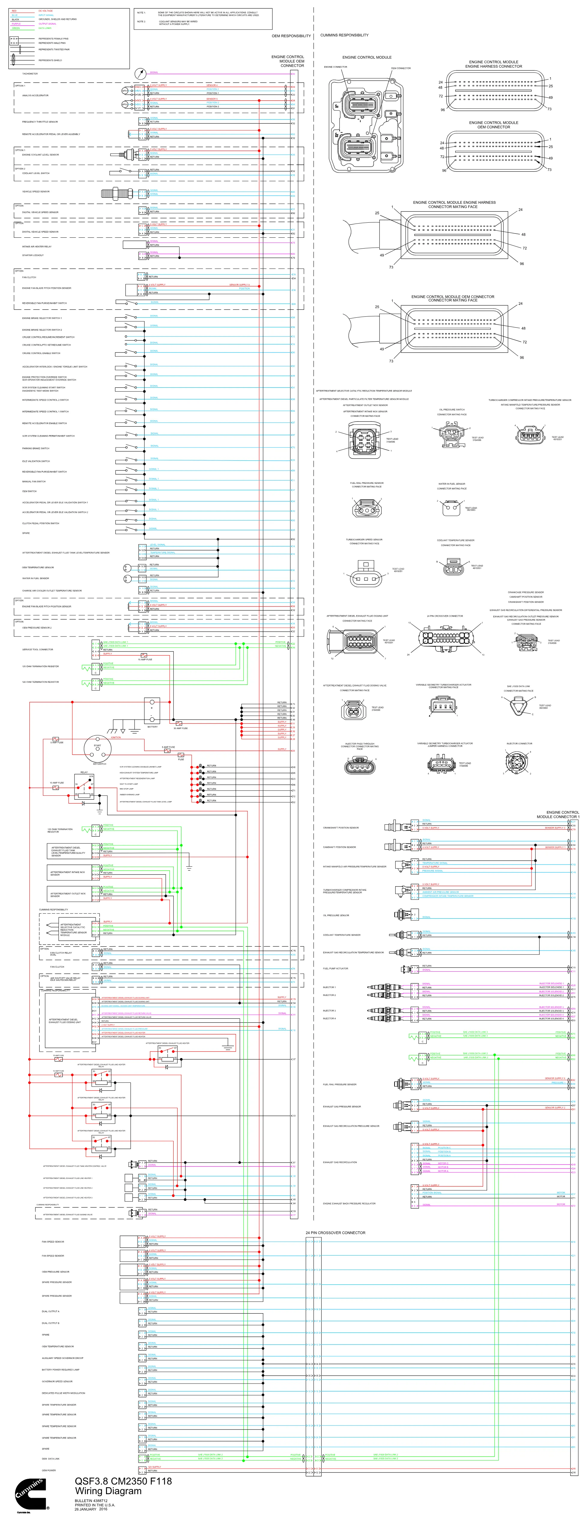 Cummins CM2350 QSF38 F118 wiring document – 4388712 – PDF, 1 page - page 1 is available after signing in