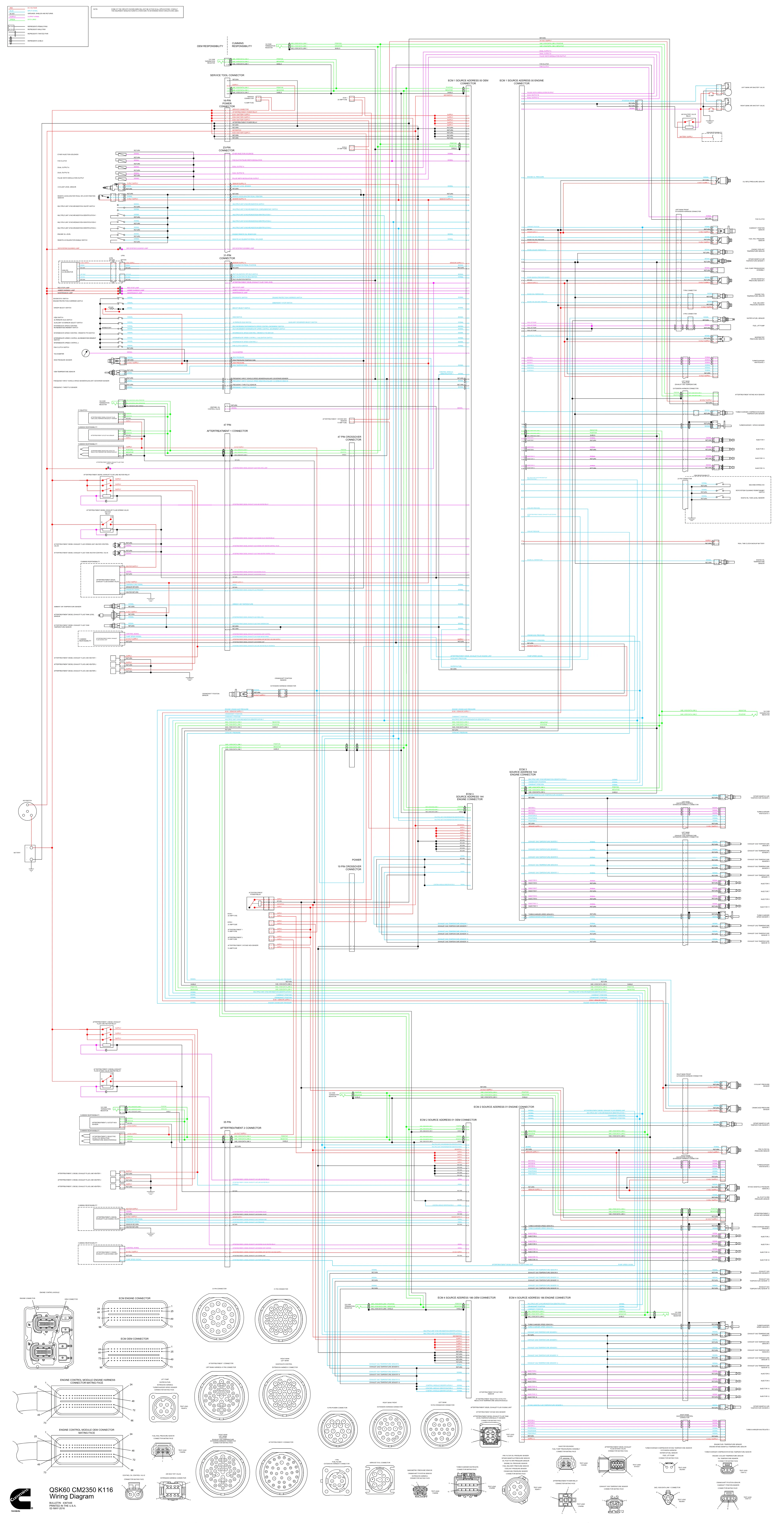 Cummins CM2350 QSK60 K116 wiring document – 4367448 – PDF, 1 page - page 1 is available after signing in