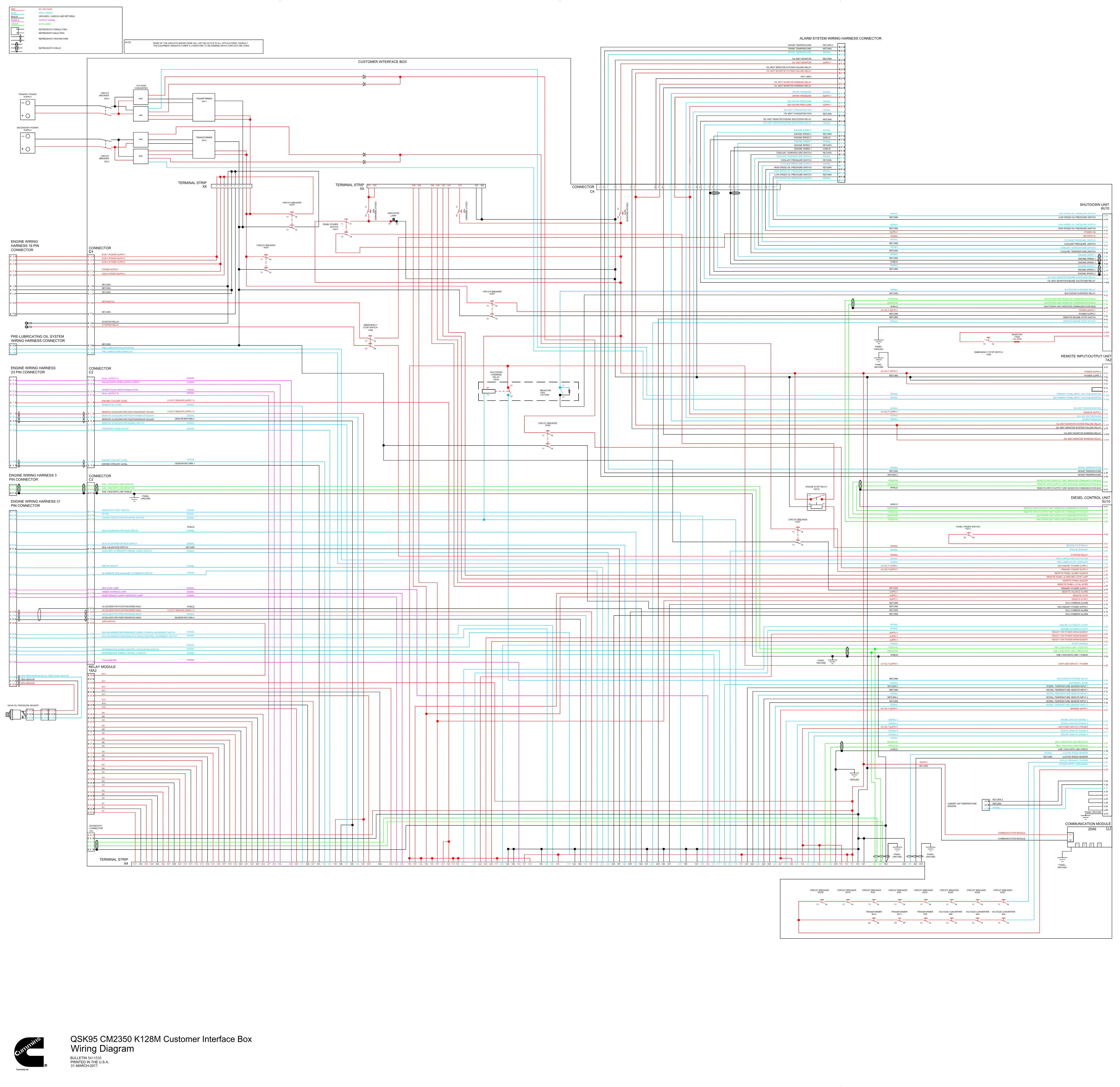 Cummins CM2350 QSK95 INTERFACE wiring document – 5411535 – PDF, 1 - page 1 is available after signing in