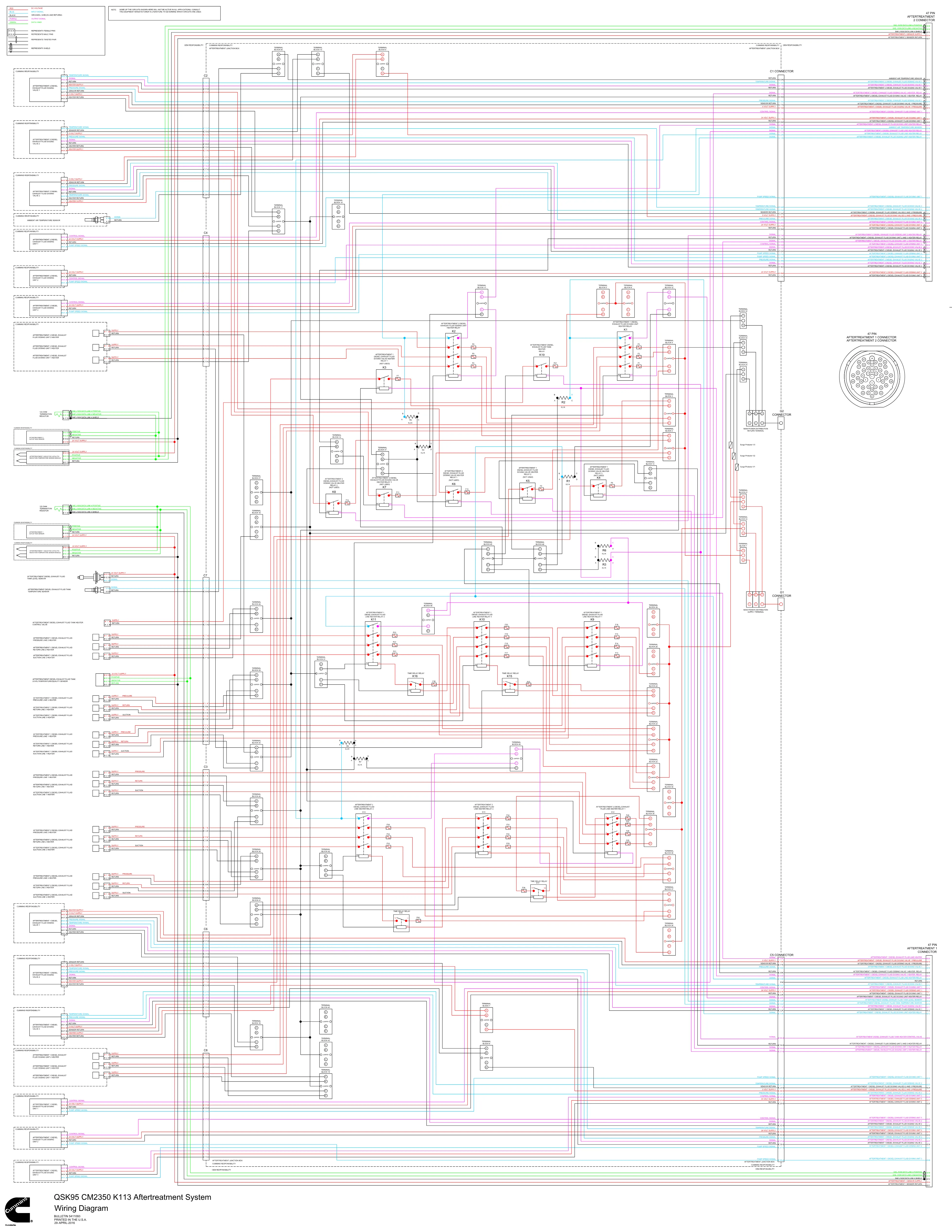 Cummins CM2350 QSK95 K113 wiring document – 5411093 – PDF, 1 page - page 1 is available after signing in