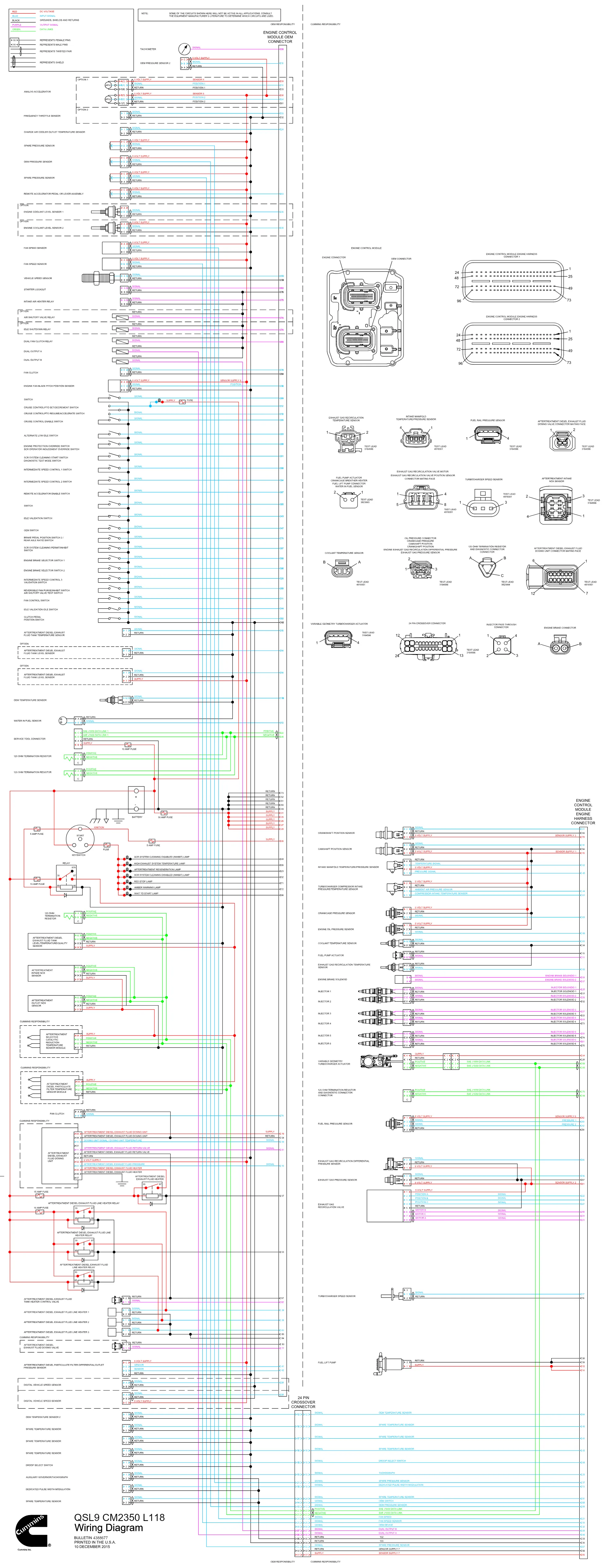 Cummins CM2350 QSL9 L118 wiring document – 4388677 – PDF, 1 page - page 1 is available after signing in