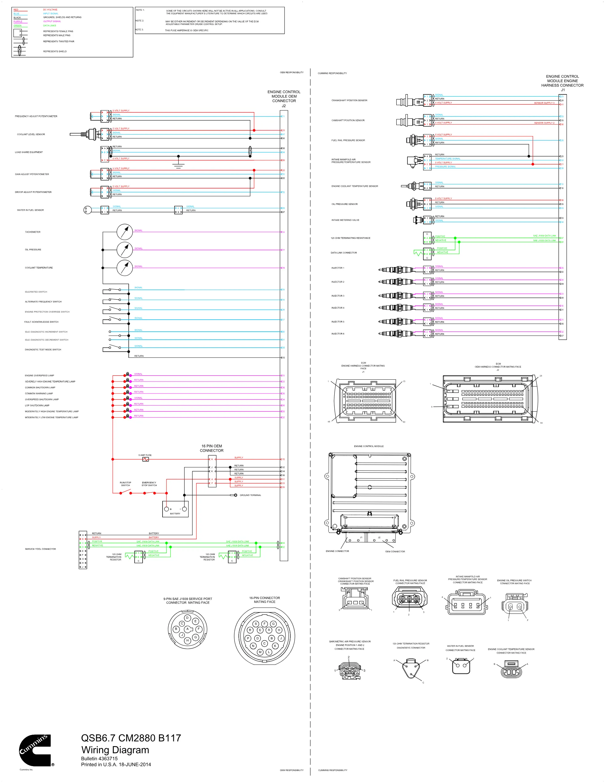 Cummins CM2880 QSB67 MIDRANGE wiring document – 4363715 – PDF, 1 - page 1 is available after signing in