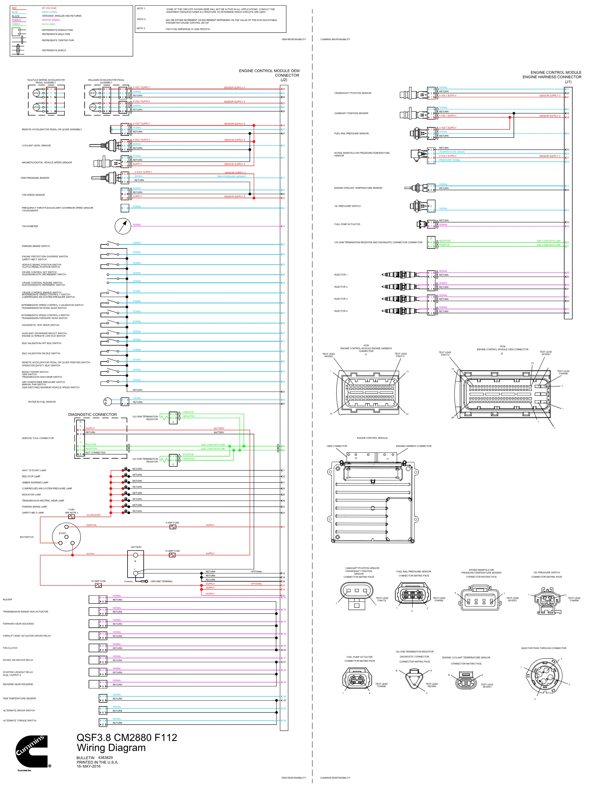 Cummins CM2880 QSF38 F112 wiring document – 4383829 – PDF, 1 page - page 1 is available after signing in