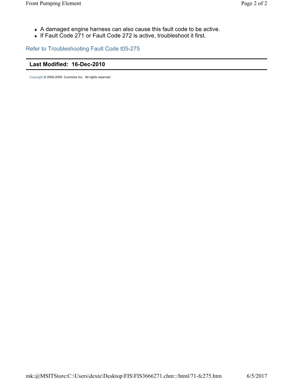 Cummins CM554 275 manual document guide – 275.pdf – PDF, 2 pages - page 2 is available after signing in