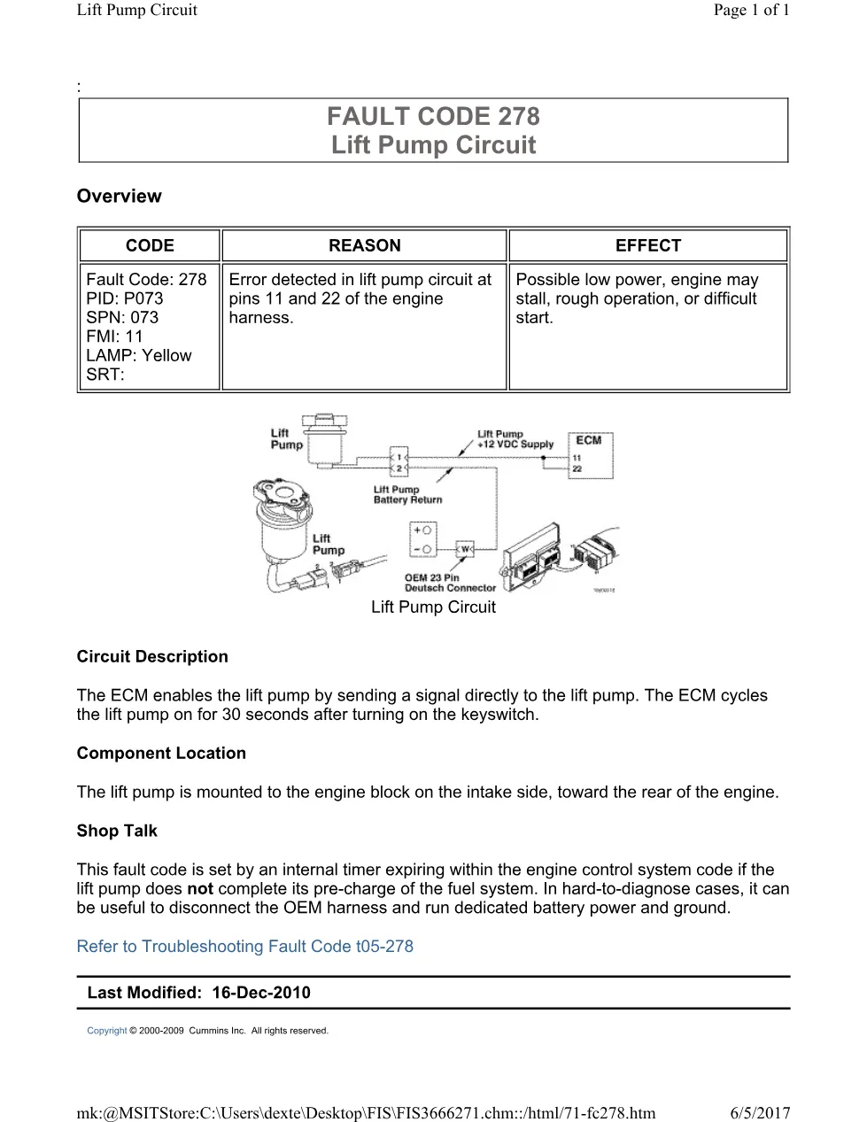 Cummins CM554 278 manual document guide – 278.pdf – PDF, 1 pages - page 1 is available after signing in