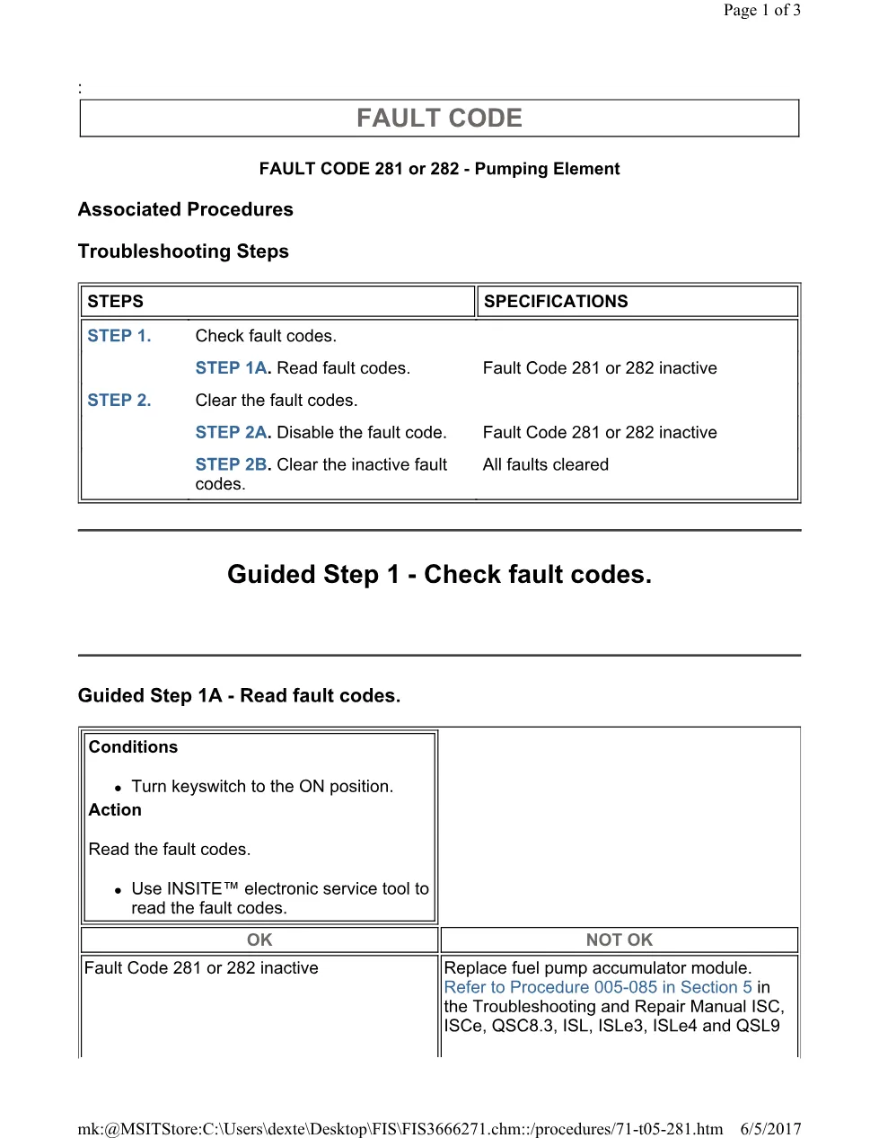 Cummins CM554 281 TS document guide – 281(TS).pdf – PDF, 3 pages - preview page 1 of 3