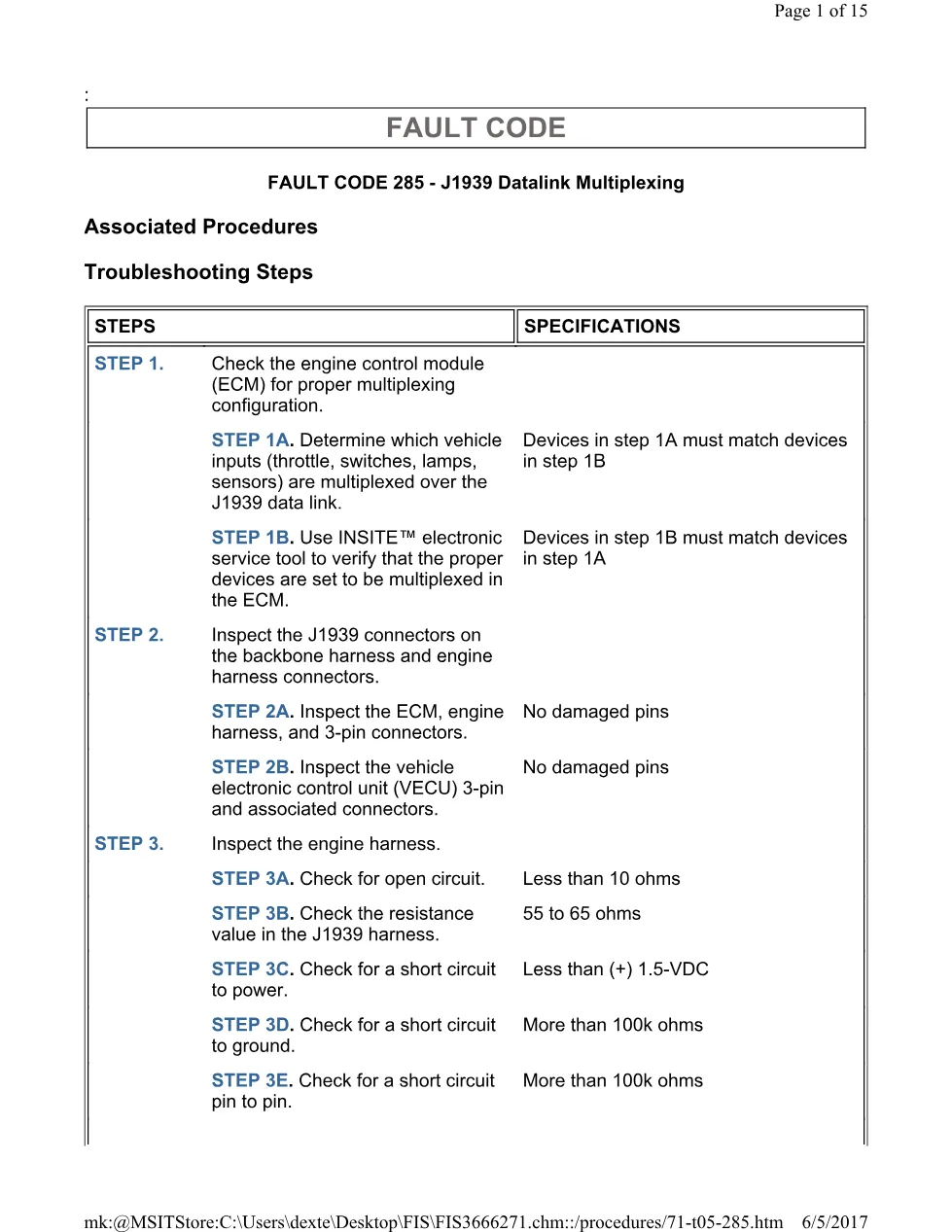 Cummins CM554 285 TS document guide – 285(TS).pdf – PDF, 15 pages - preview page 1 of 3