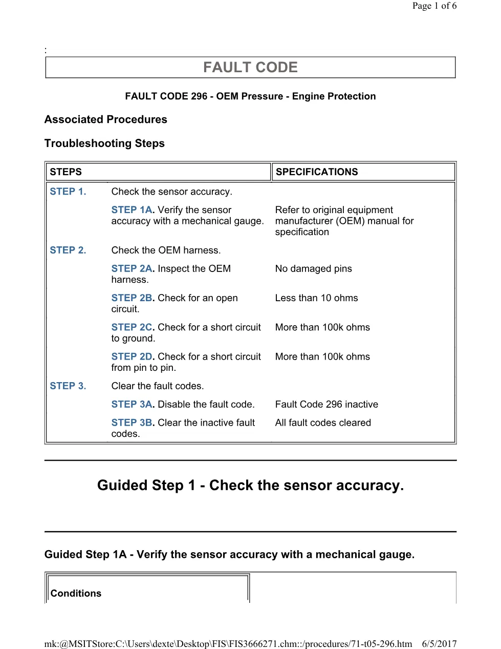 Cummins CM554 296 TS document guide – 296(TS).pdf – PDF, 6 pages - preview page 1 of 3