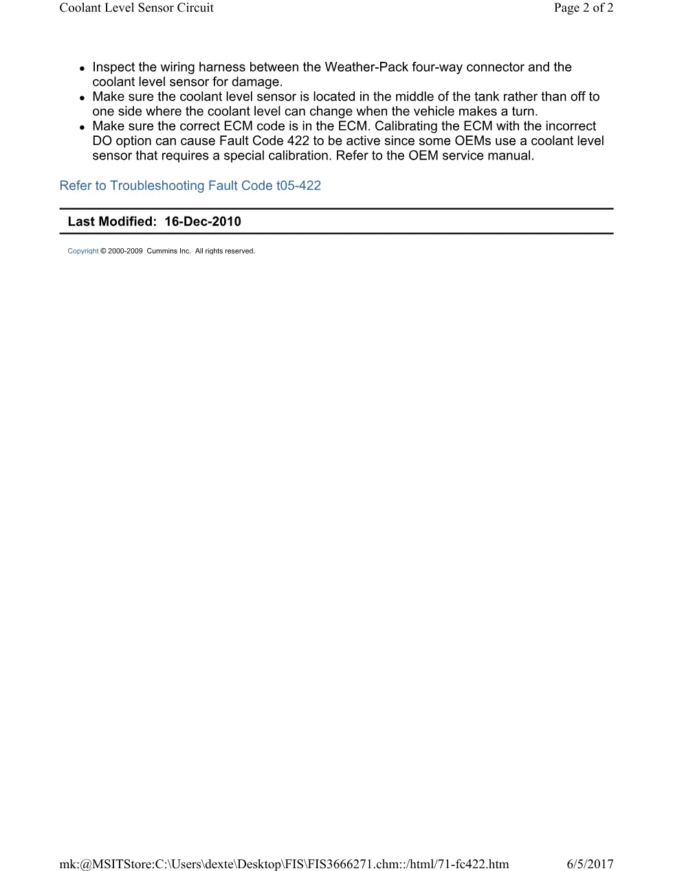 Cummins CM554 422 manual document guide – 422.pdf – PDF, 2 pages - page 2 is available after signing in