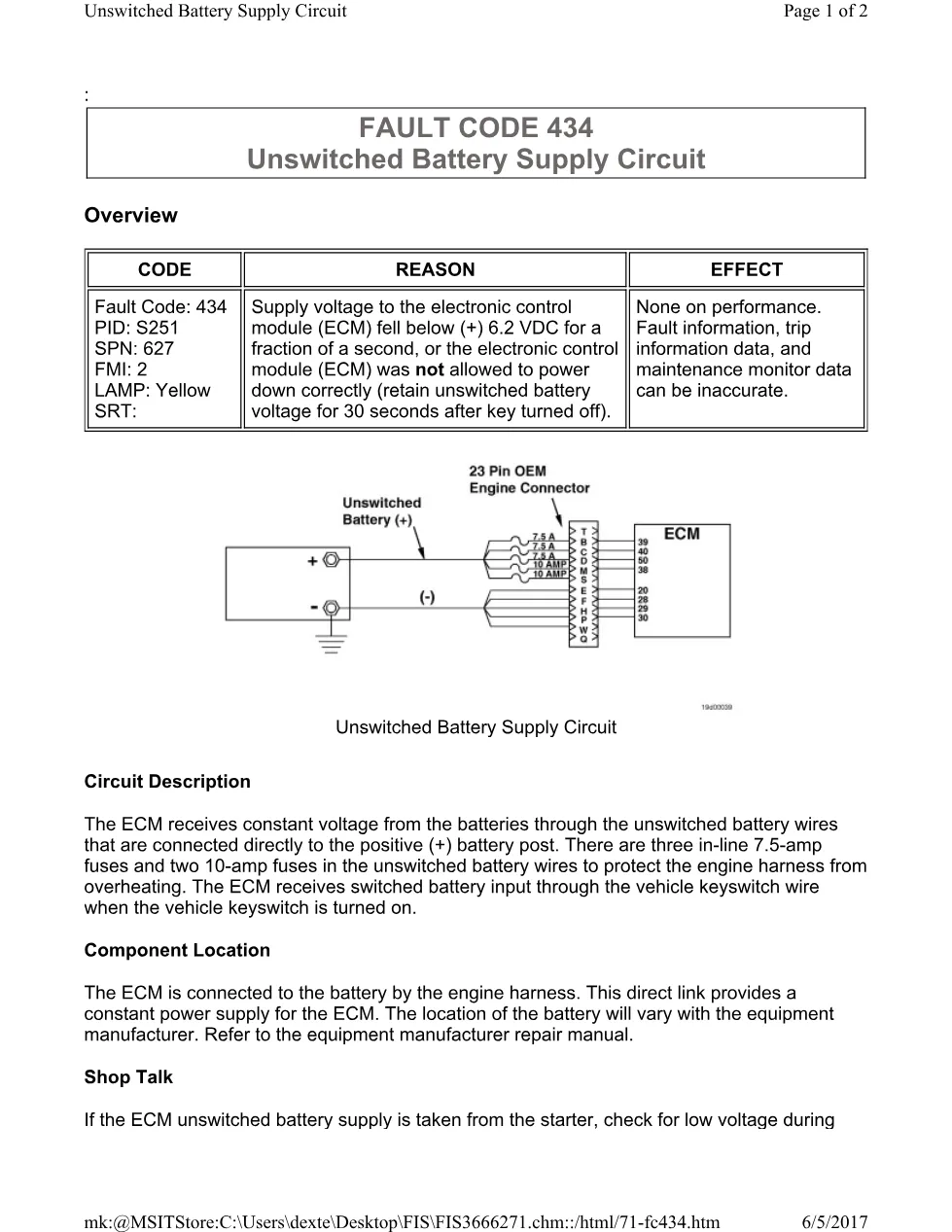 Cummins CM554 434 manual document guide – 434.pdf – PDF, 2 pages - preview page 1 of 2