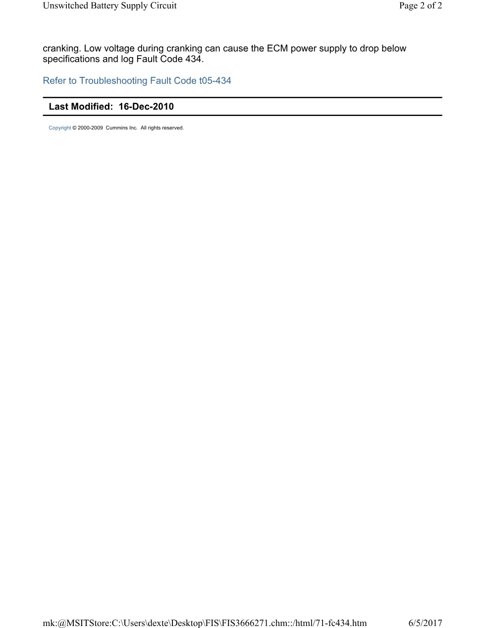 Cummins CM554 434 manual document guide – 434.pdf – PDF, 2 pages - page 2 is available after signing in