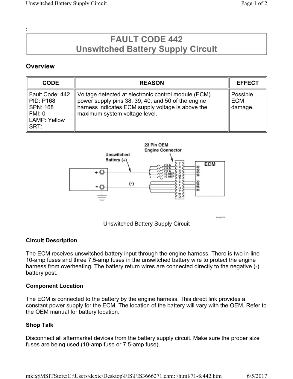 Cummins CM554 442 manual document guide – 442.pdf – PDF, 2 pages - preview page 1 of 2
