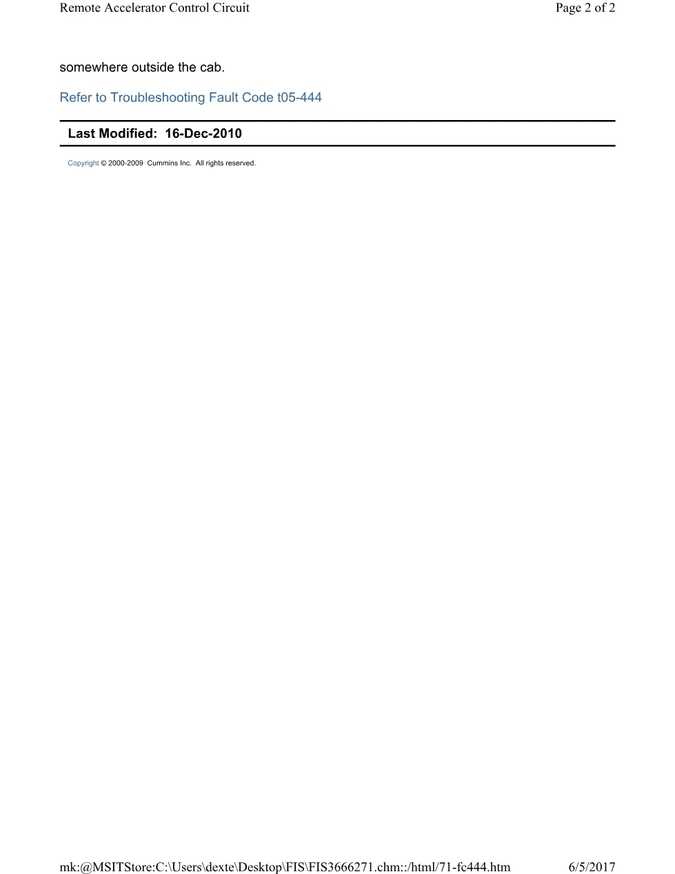 Cummins CM554 444 manual document guide – 444.pdf – PDF, 2 pages - page 2 is available after signing in