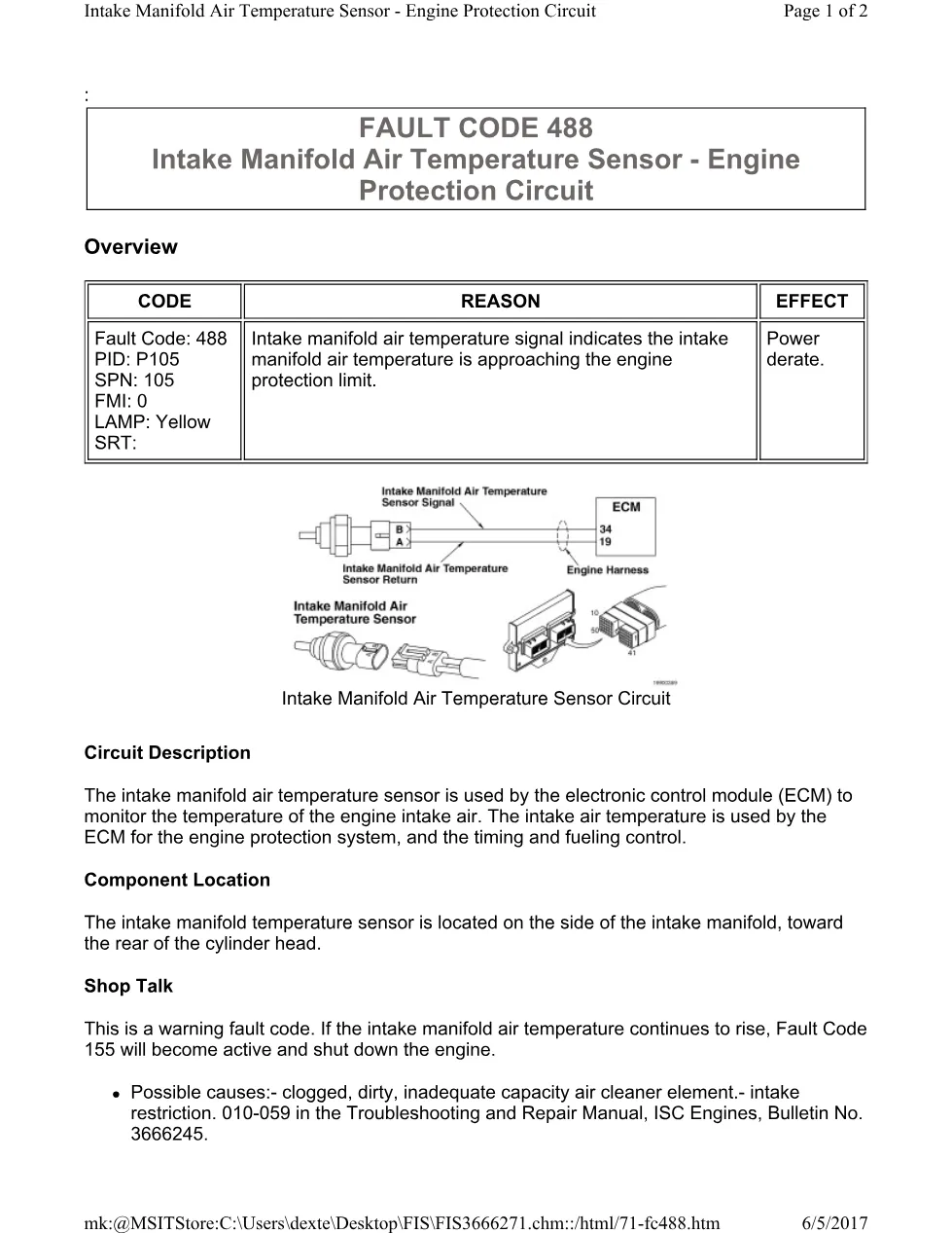 Cummins CM554 488 manual document guide – 488.pdf – PDF, 2 pages - preview page 1 of 2