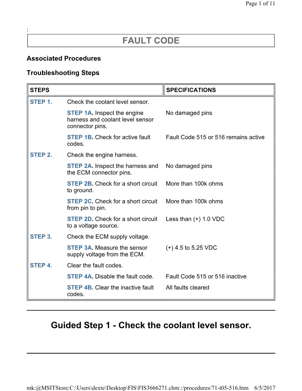 Cummins CM554 516 troubleshooting document guide – 516(TS).pdf - preview page 1 of 3