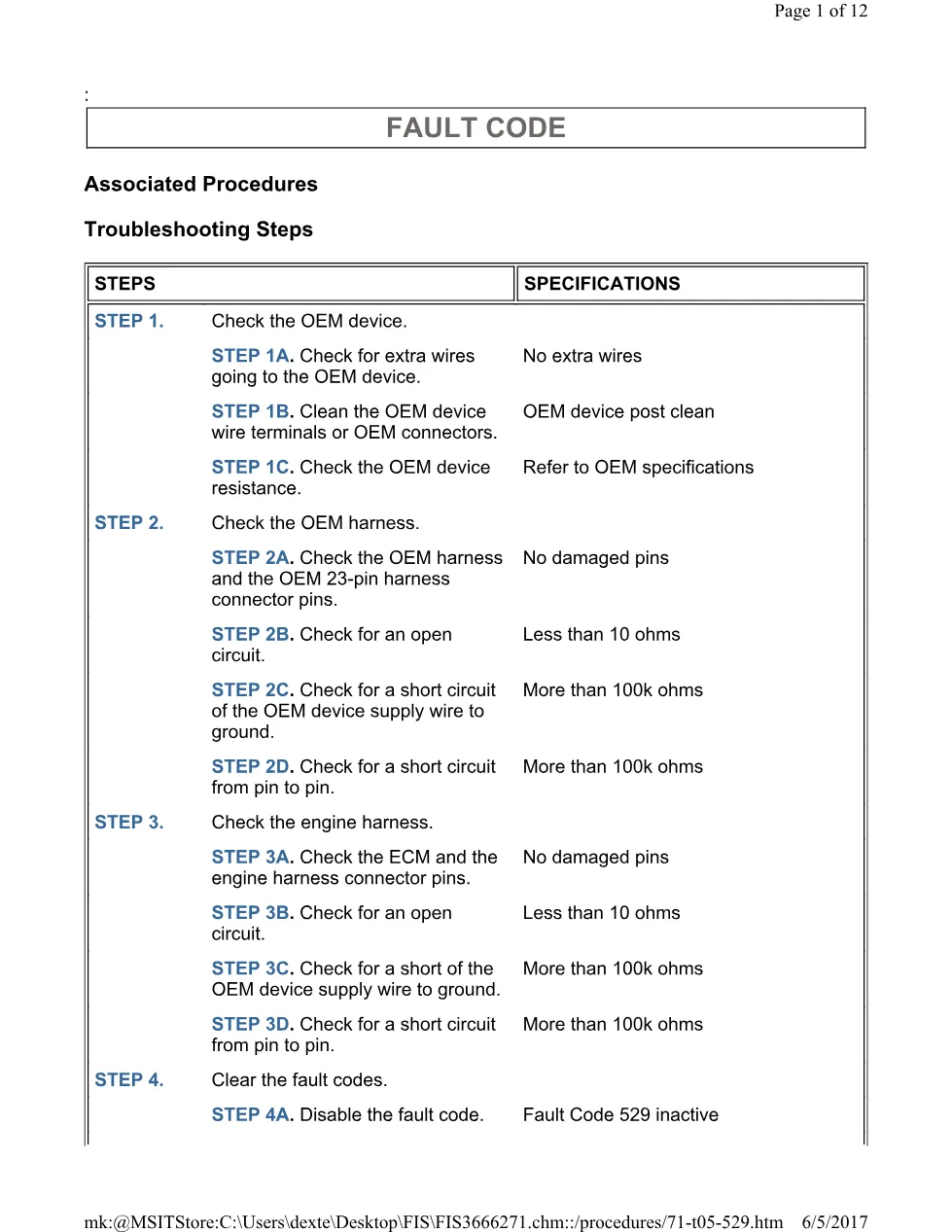 Cummins CM554 529 troubleshooting document guide – 529(TS).pdf - preview page 1 of 3