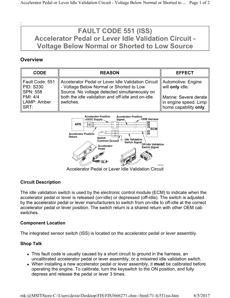 Cummins CM554 551 ISS document guide – 551-ISS.pdf – PDF, 2 pages - preview page 1 of 2