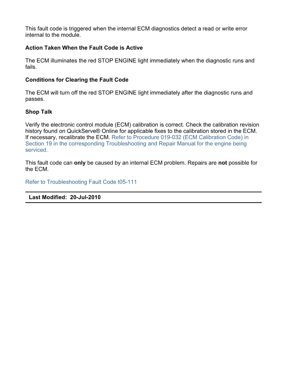 Cummins Code 111 Fault Code Troubleshooting — ISB6.7 CM2150 ECM - preview page 2 of 3